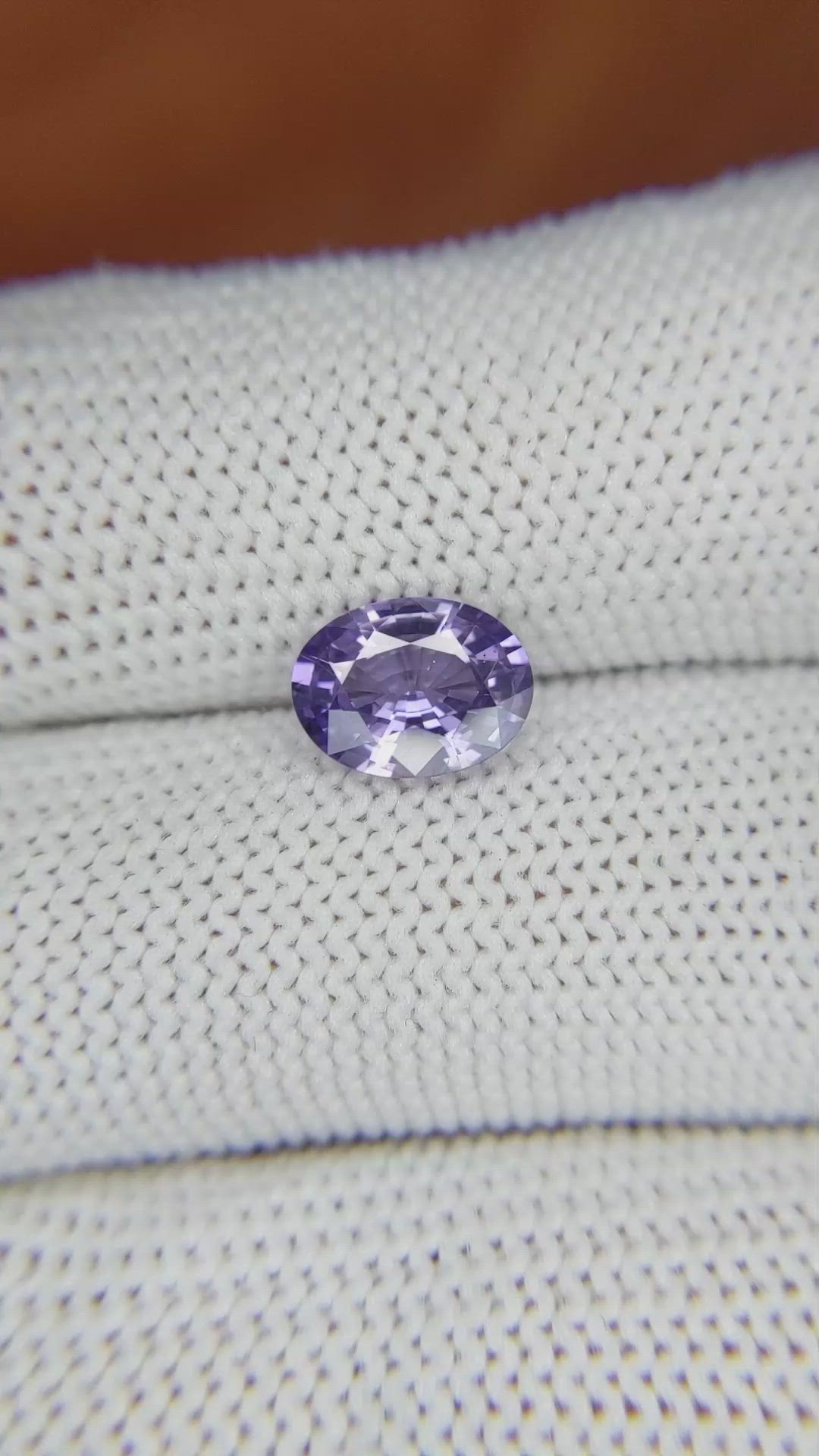 1.62 Ct. Purple Sapphire from Ceylon (Sri Lanka) Size Video