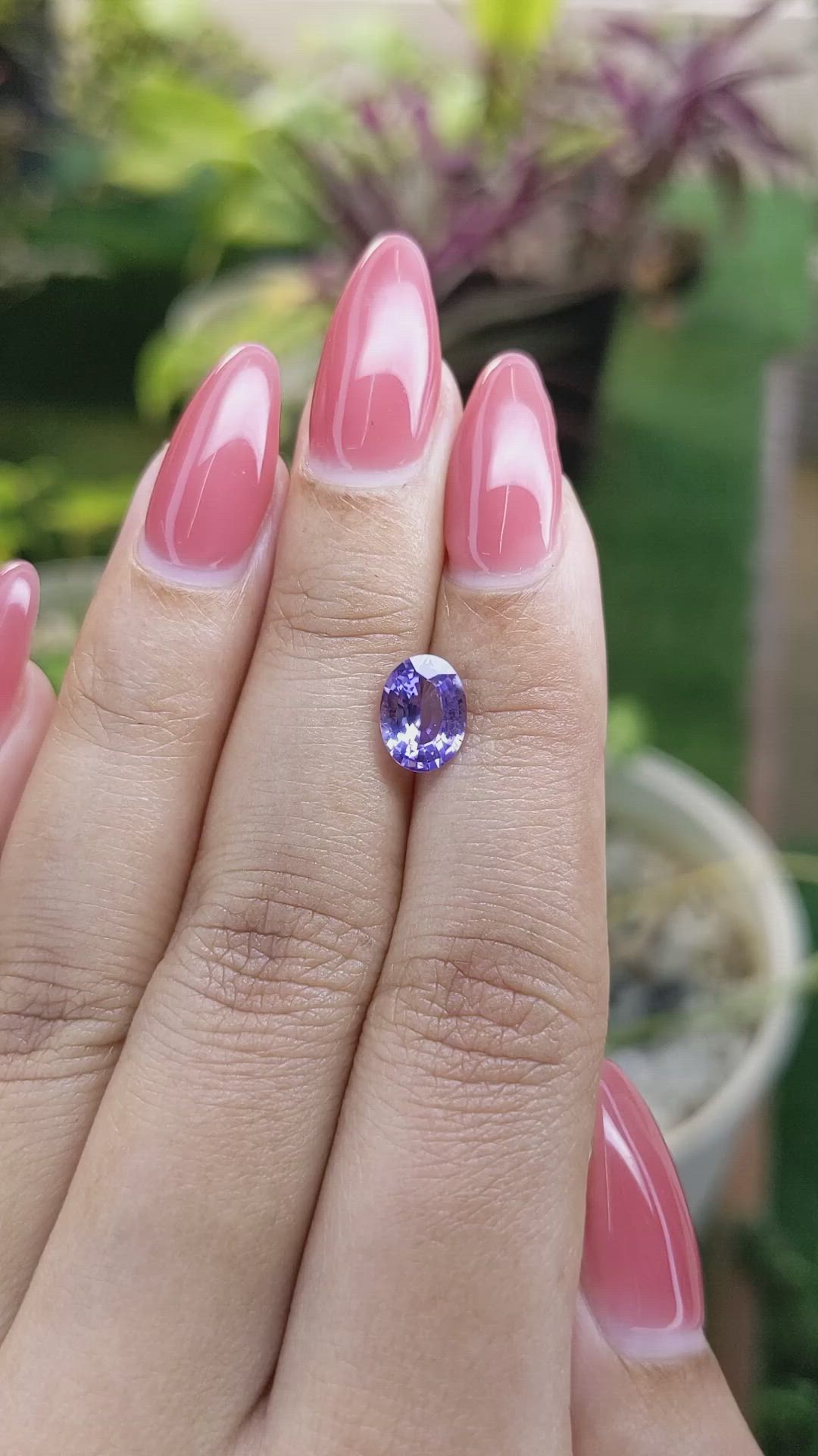 1.62 Ct. Purple Sapphire from Ceylon (Sri Lanka) Size Video