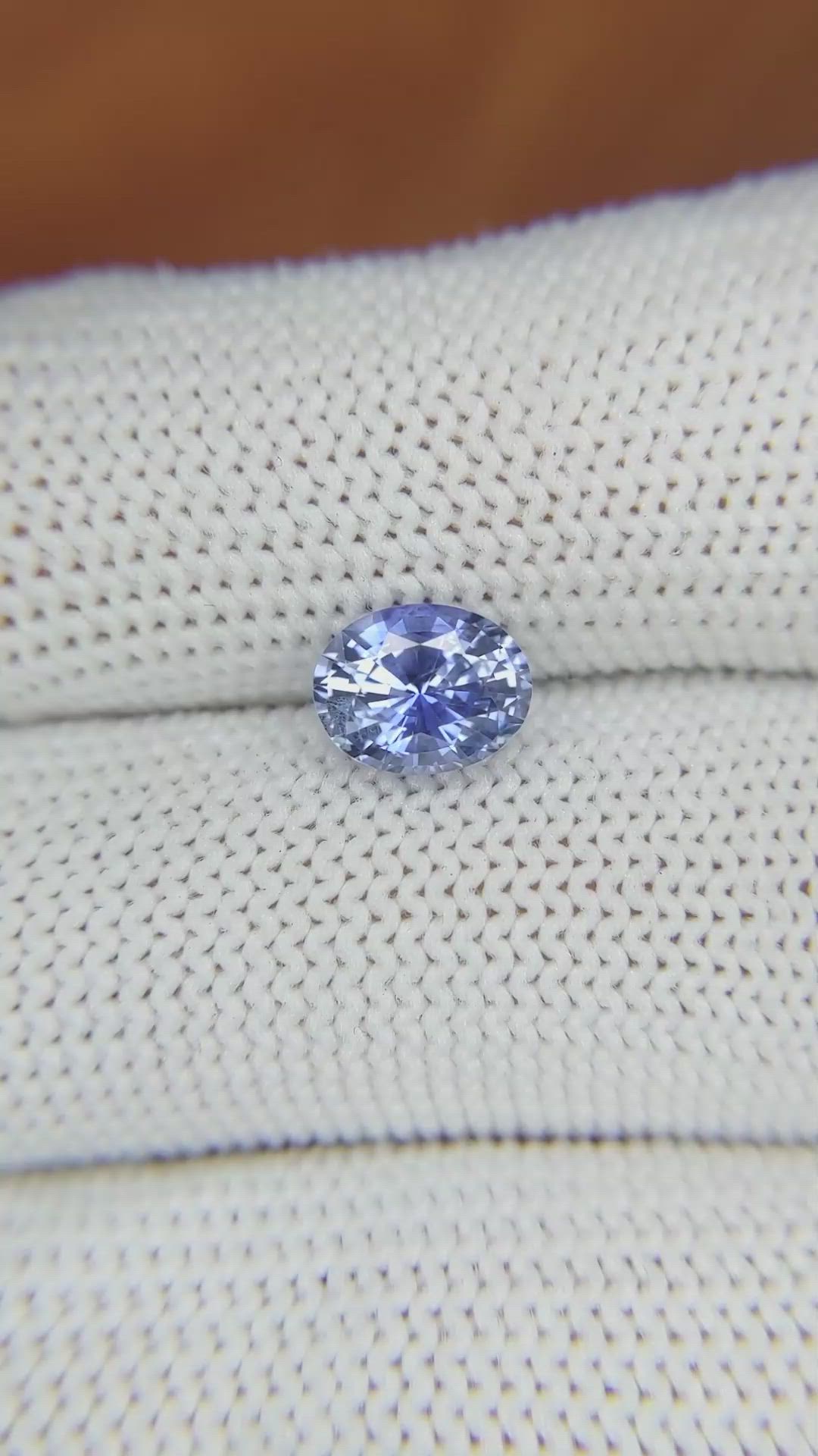 1.45 Ct. Blue Sapphire from Ceylon (Sri Lanka) Size Video