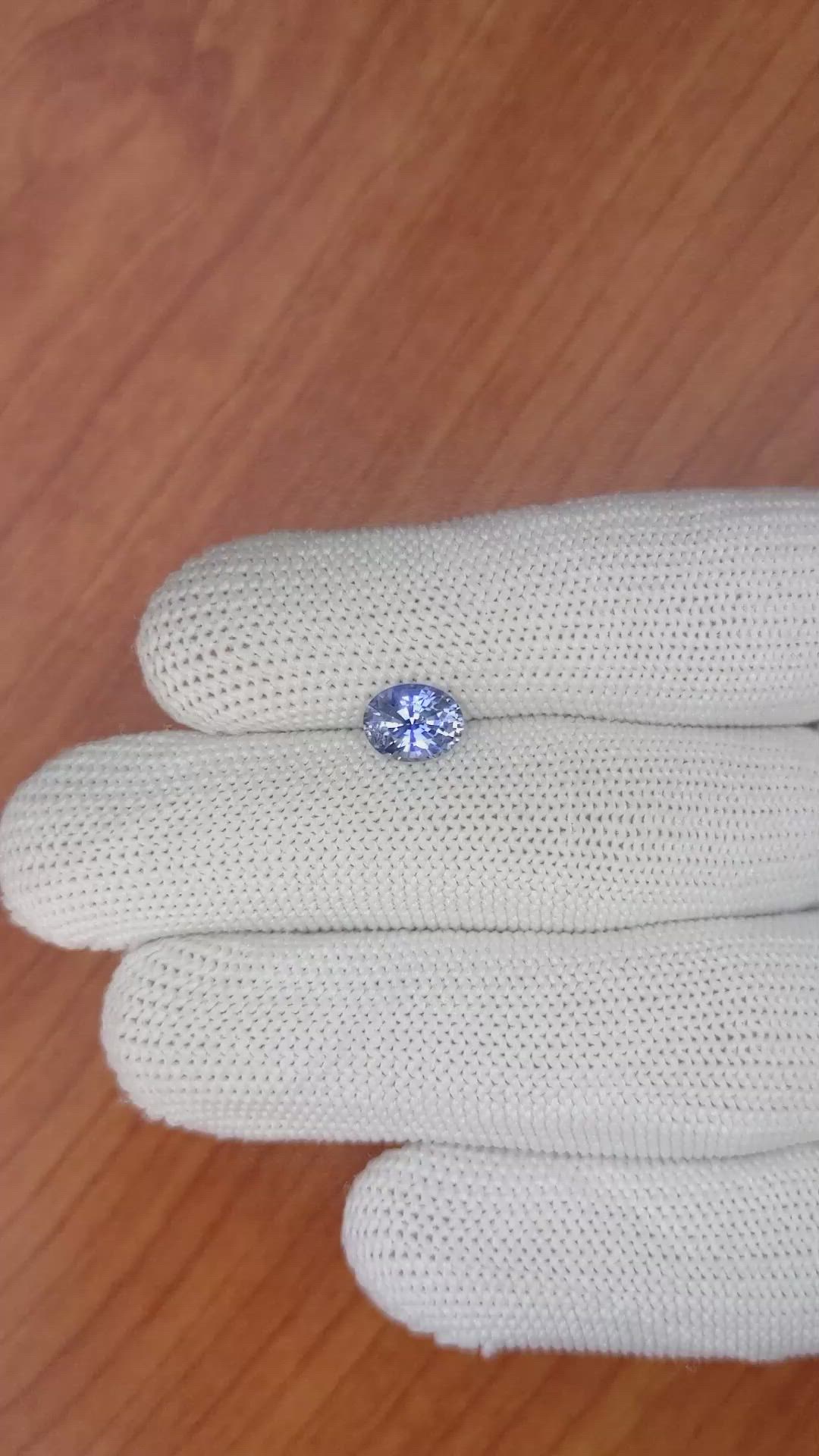 1.45 Ct. Blue Sapphire from Ceylon (Sri Lanka) Size Video