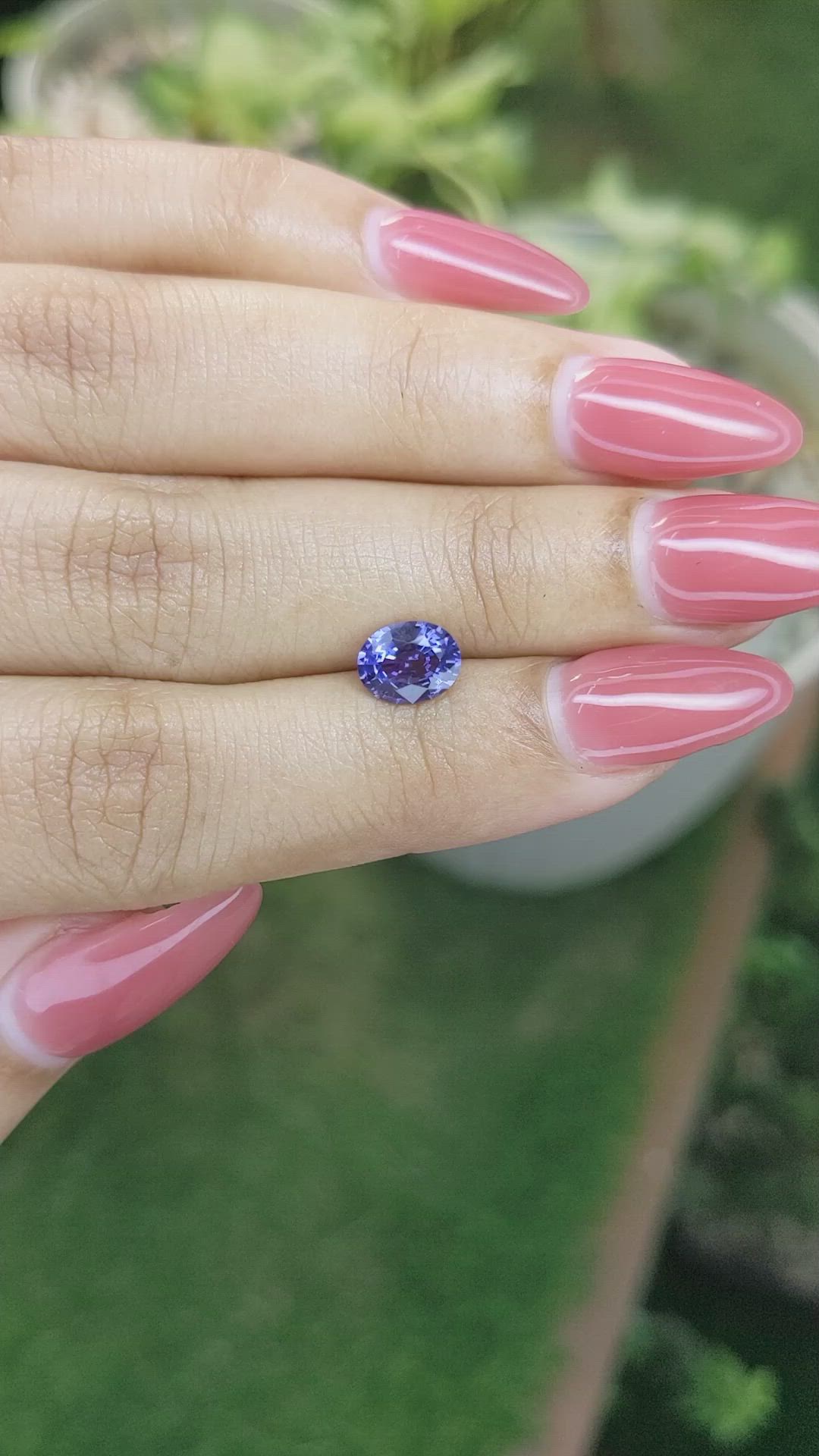 1.29 Ct. Blue Sapphire from Ceylon (Sri Lanka) Size Video