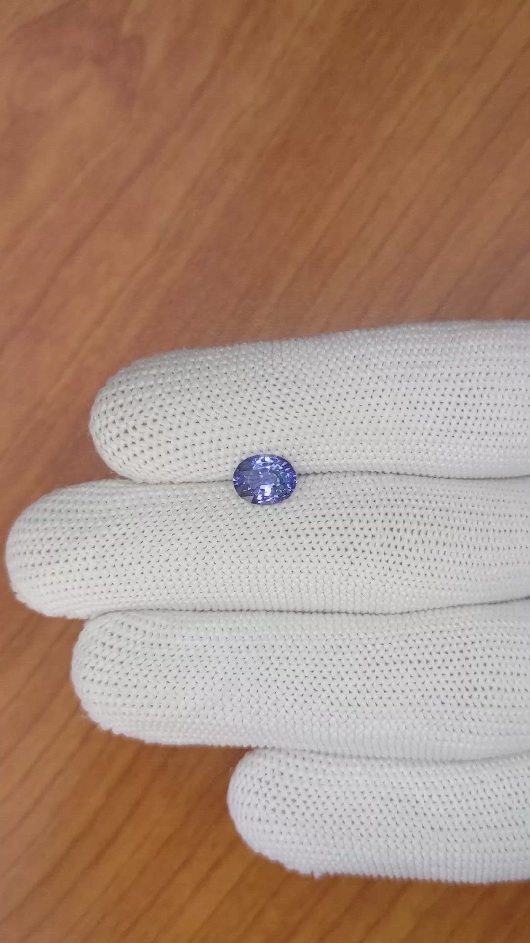 1.29 Ct. Blue Sapphire from Ceylon (Sri Lanka) Size Video