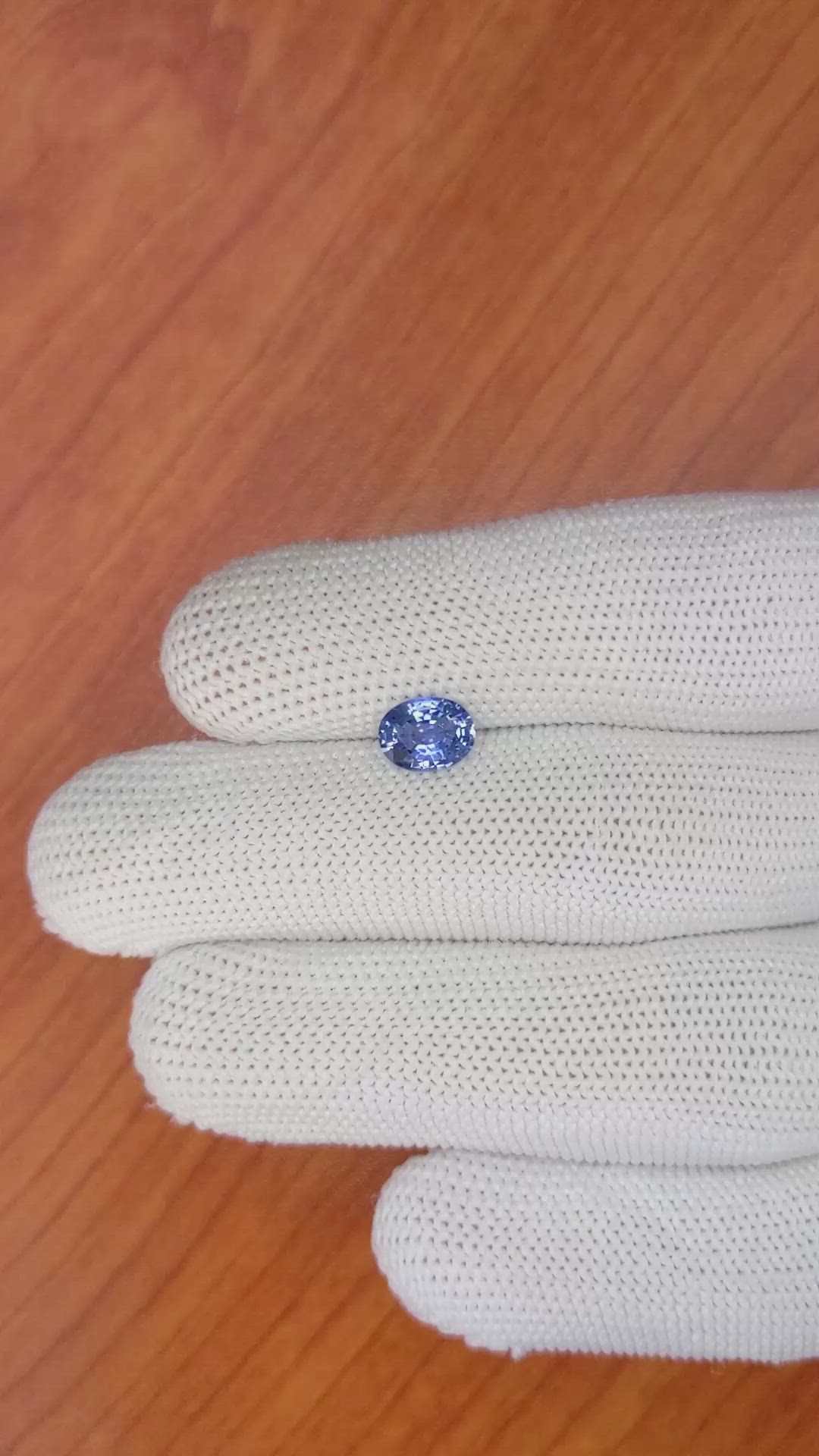 1.17 Ct. Blue Sapphire from Ceylon (Sri Lanka) Size Video