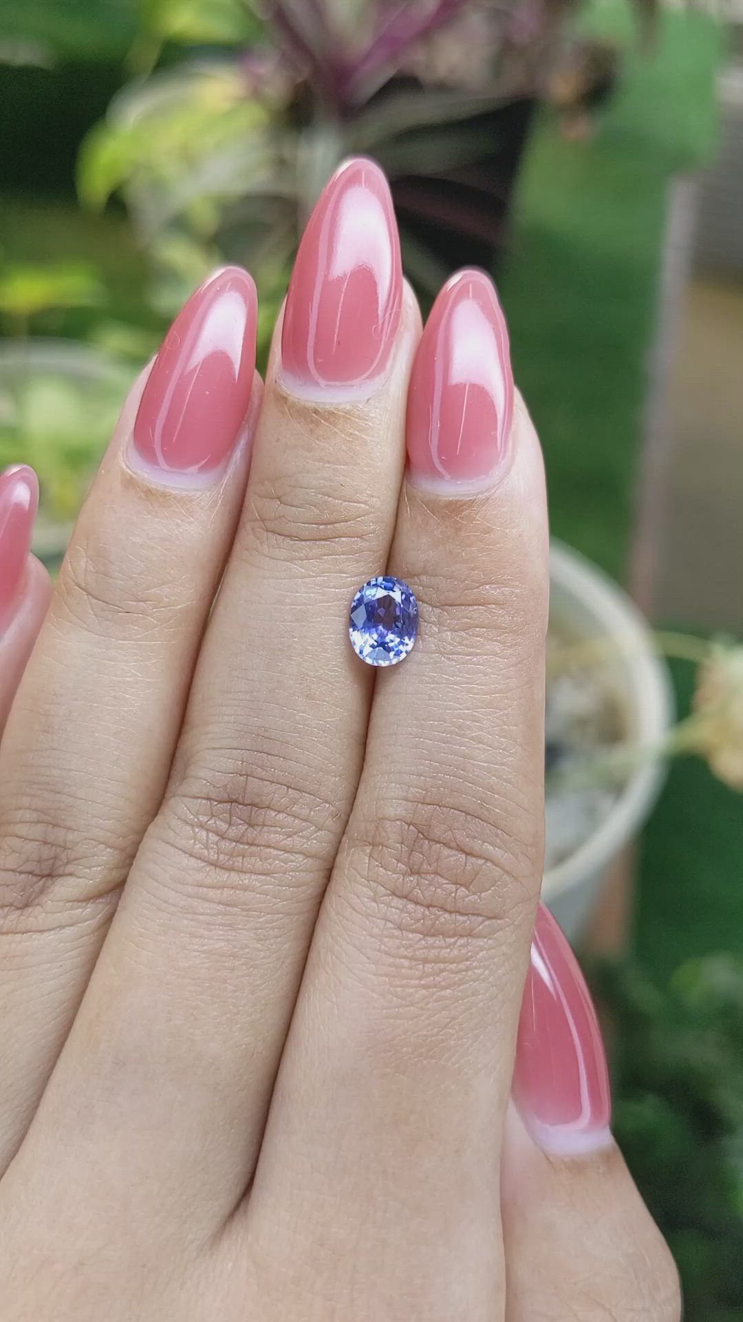 1.17 Ct. Blue Sapphire from Ceylon (Sri Lanka) Size Video