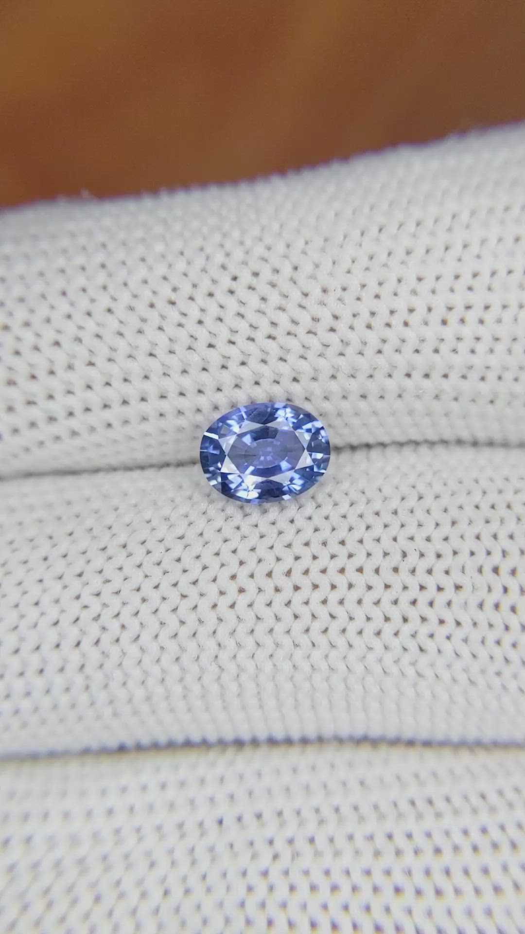 1.17 Ct. Blue Sapphire from Ceylon (Sri Lanka) Size Video