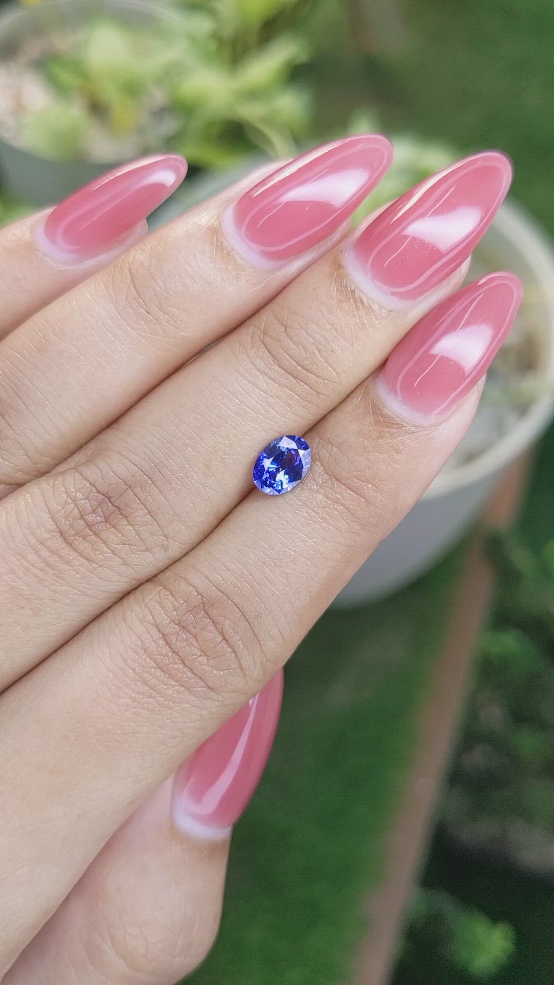 0.92 Ct. Blue Sapphire from Ceylon (Sri Lanka) Size Video