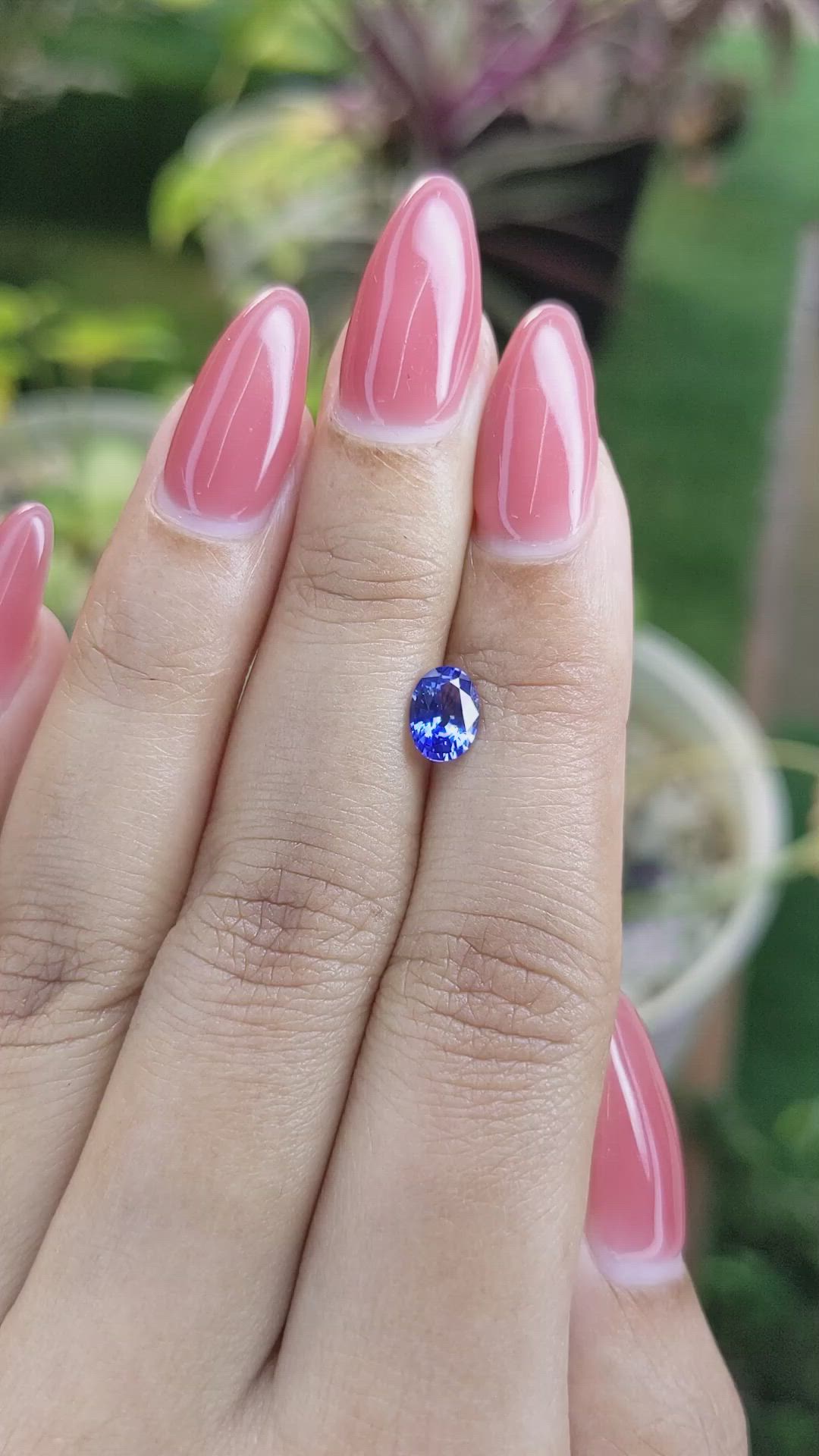 0.92 Ct. Blue Sapphire from Ceylon (Sri Lanka) Size Video