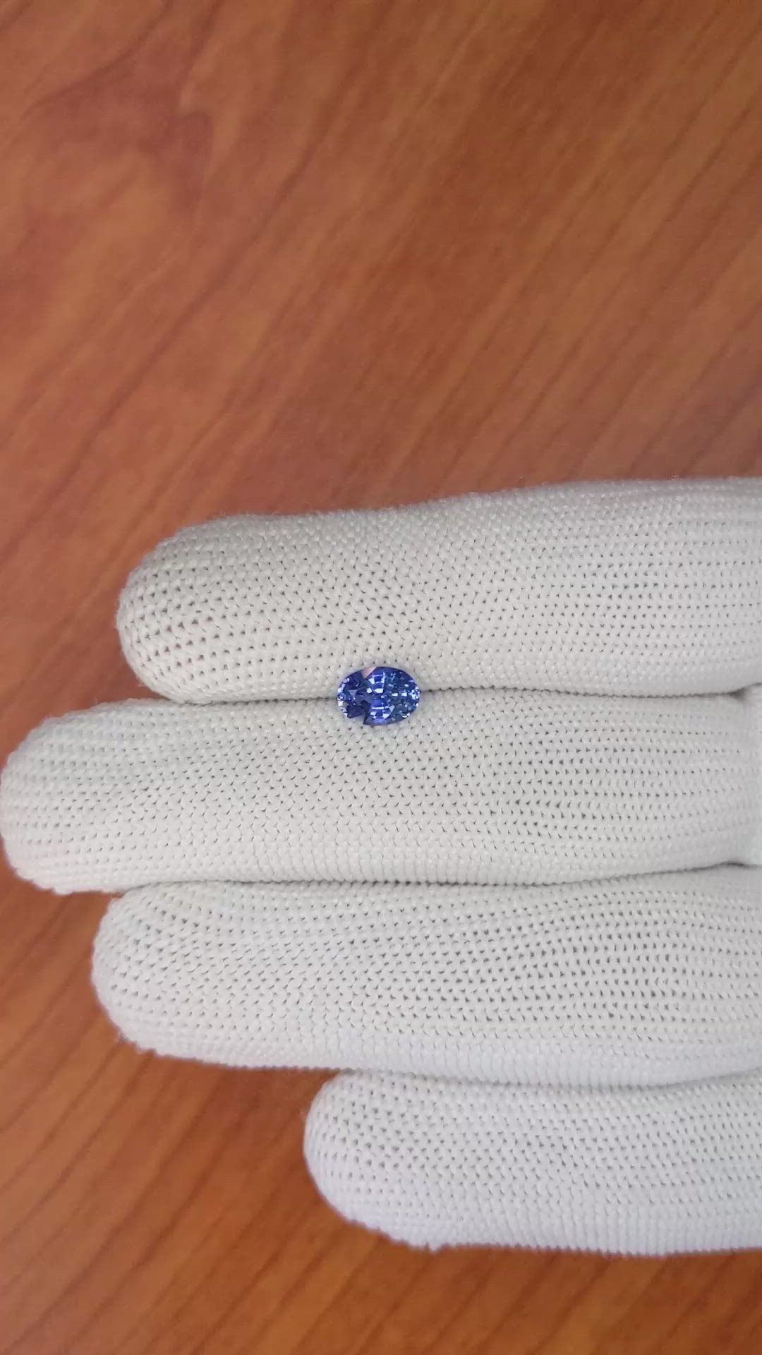 0.98 Ct. Blue Sapphire from Ceylon (Sri Lanka) Size Video