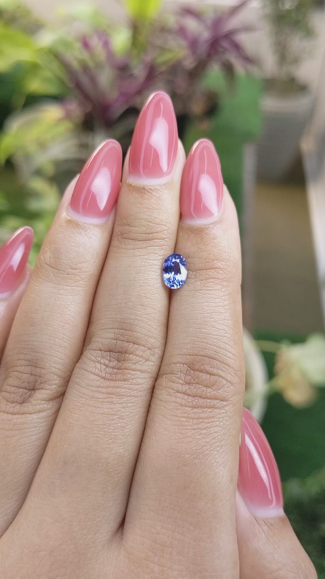 0.98 Ct. Blue Sapphire from Ceylon (Sri Lanka) Size Video