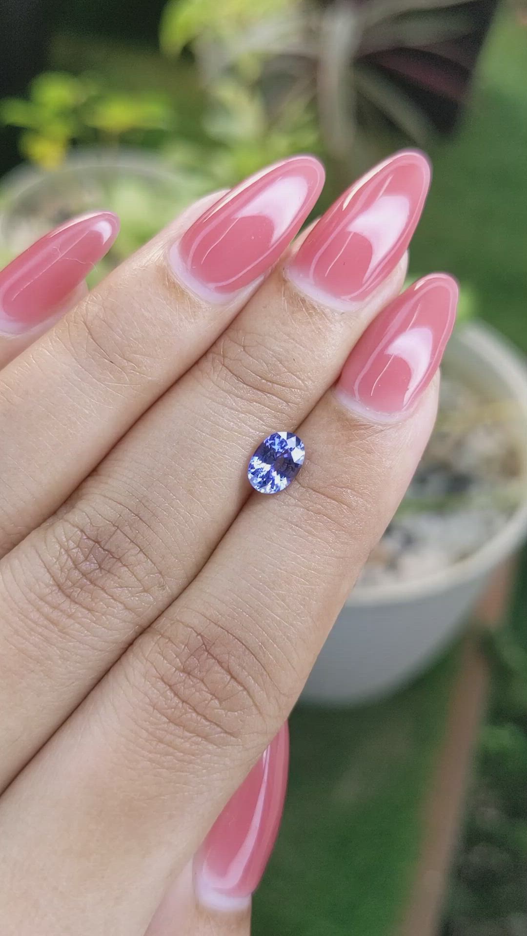 0.98 Ct. Blue Sapphire from Ceylon (Sri Lanka) Size Video