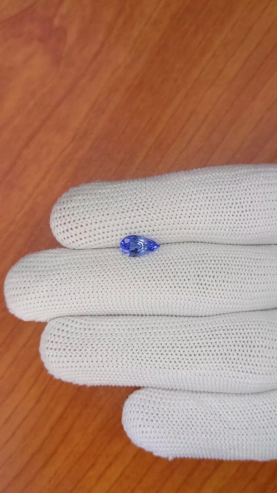 1.30 Ct. Blue Sapphire from Ceylon (Sri Lanka) Size Video