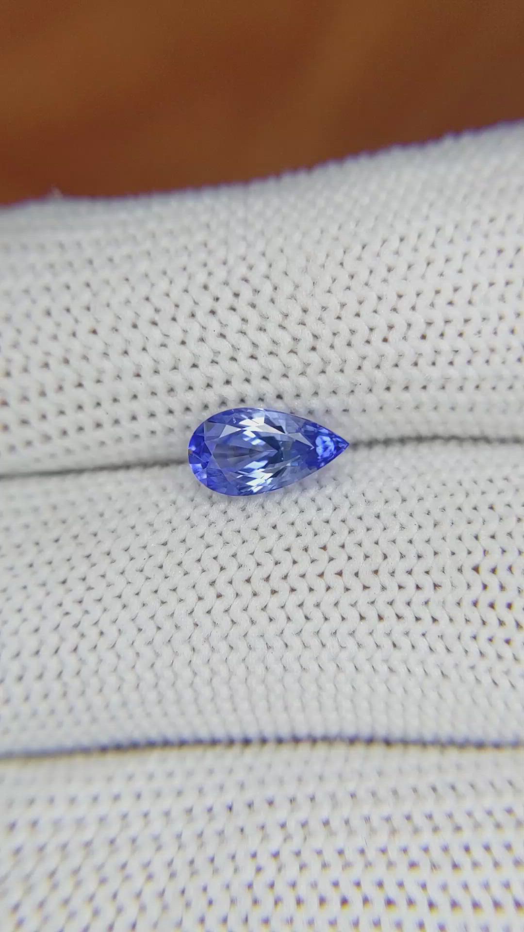 1.30 Ct. Blue Sapphire from Ceylon (Sri Lanka) Size Video