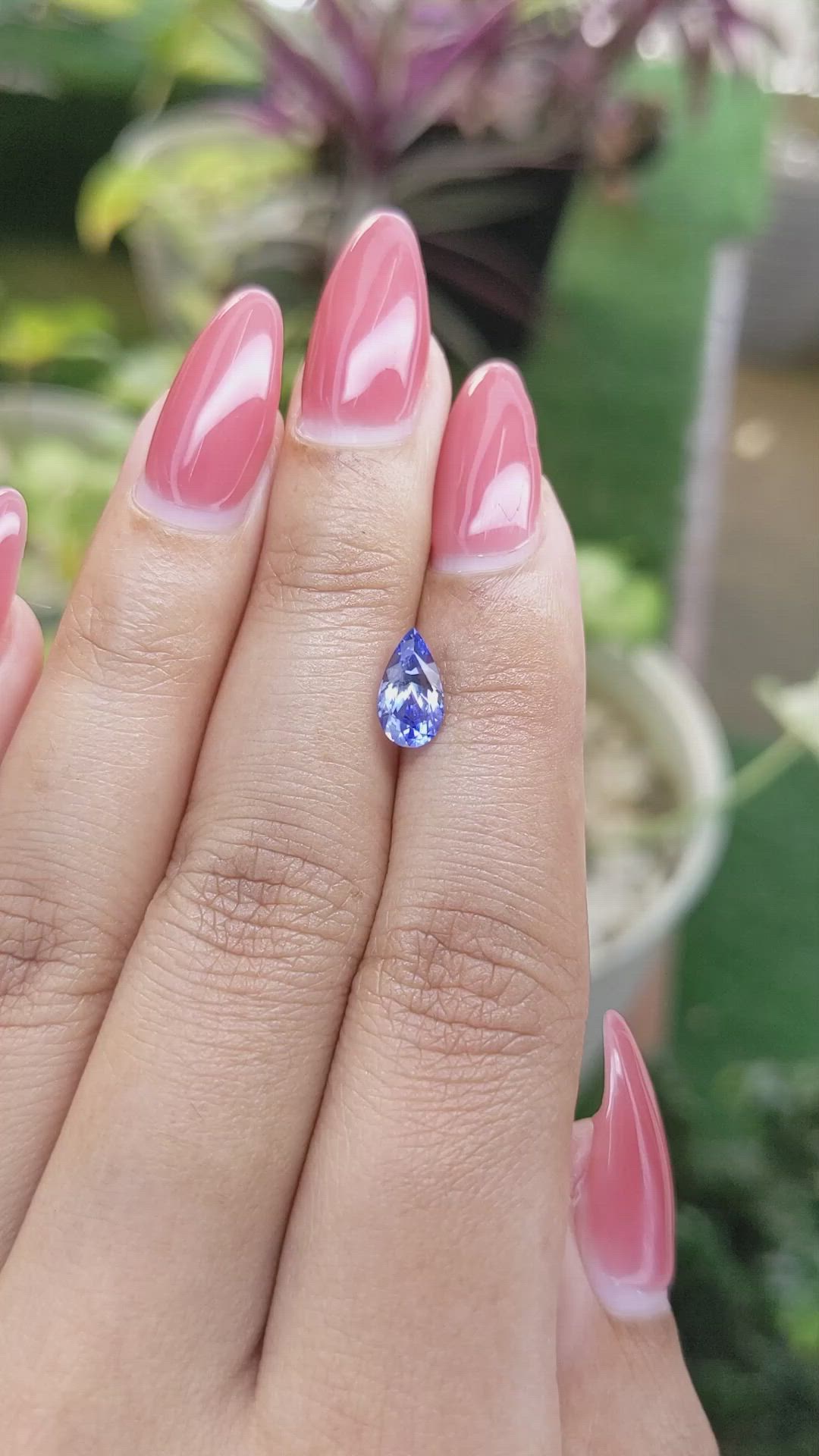1.30 Ct. Blue Sapphire from Ceylon (Sri Lanka) Size Video