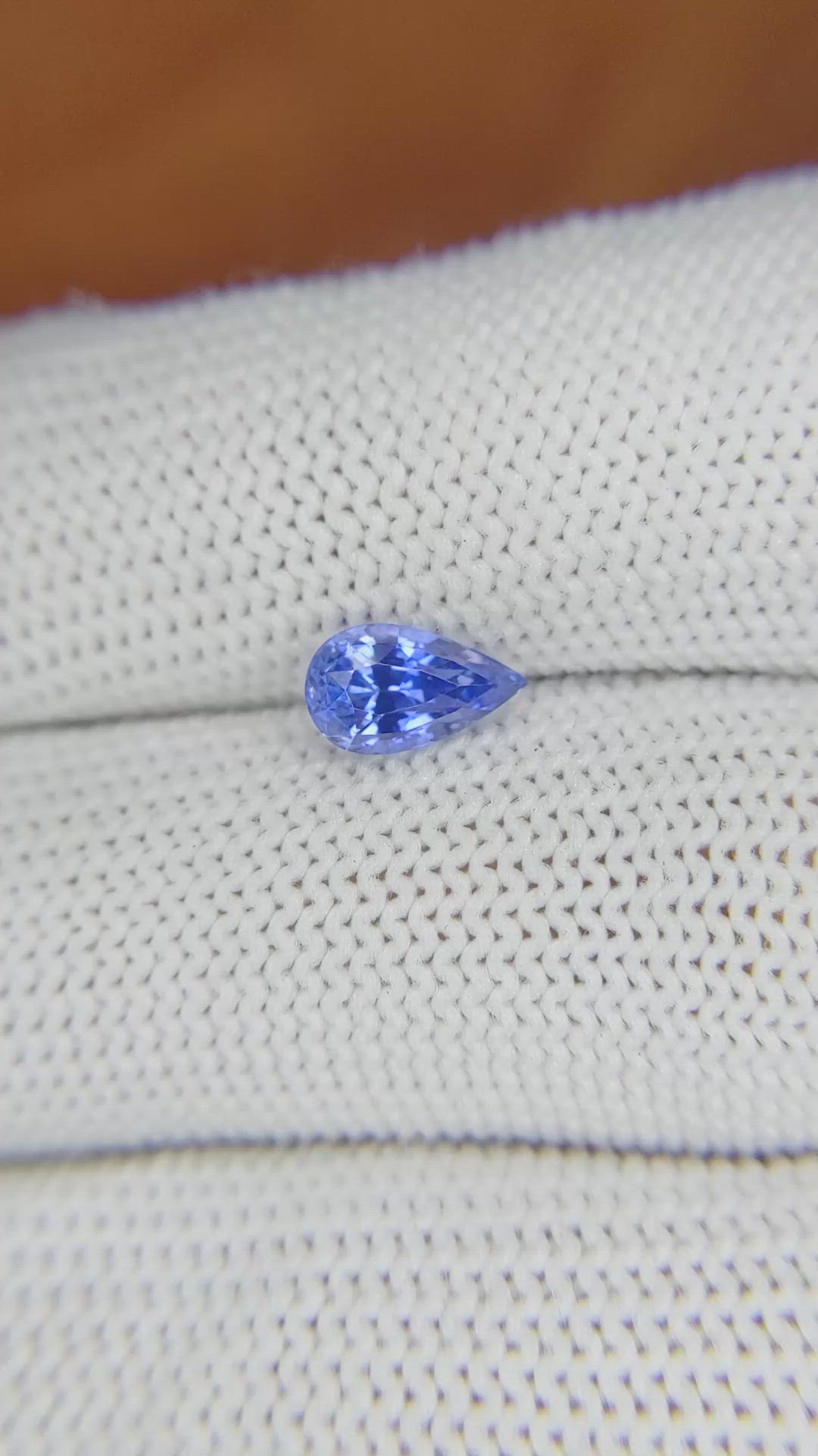 1.12 Ct. Blue Sapphire from Ceylon (Sri Lanka) Size Video