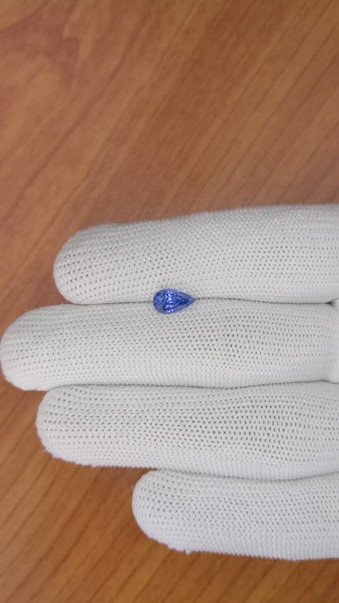 1.12 Ct. Blue Sapphire from Ceylon (Sri Lanka) Size Video