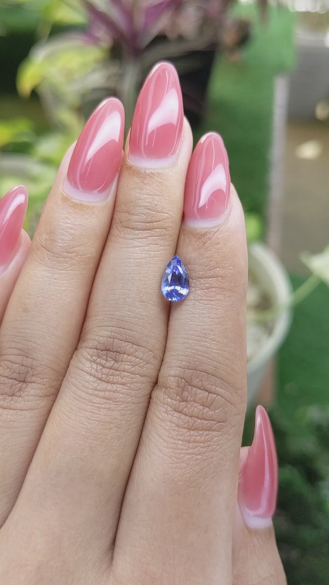 1.11 Ct. Blue Sapphire from Ceylon (Sri Lanka) Size Video
