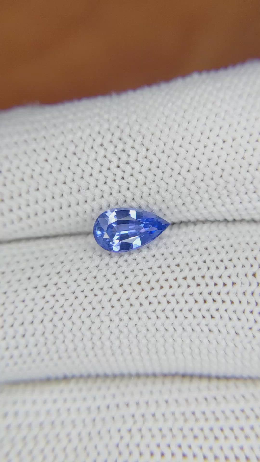1.11 Ct. Blue Sapphire from Ceylon (Sri Lanka) Size Video