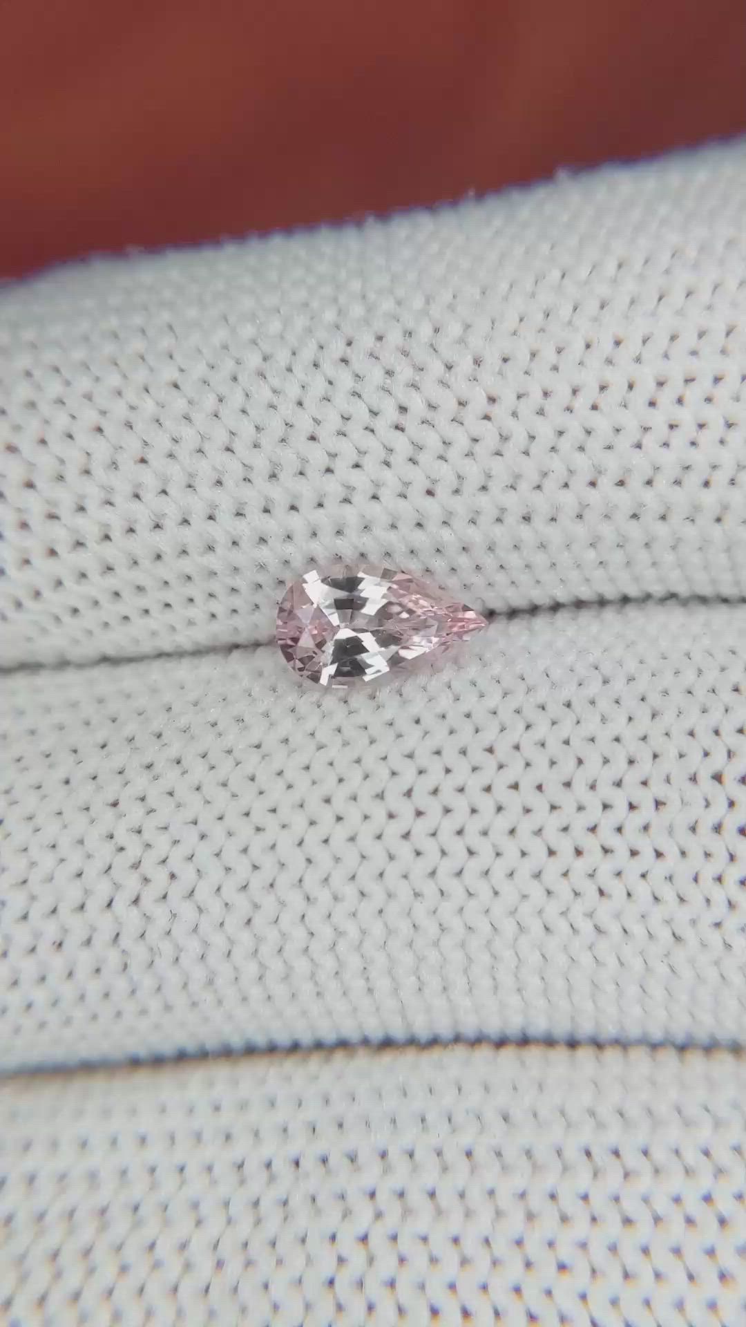 0.89 Ct. Pink Sapphire from Ceylon (Sri Lanka) Size Video