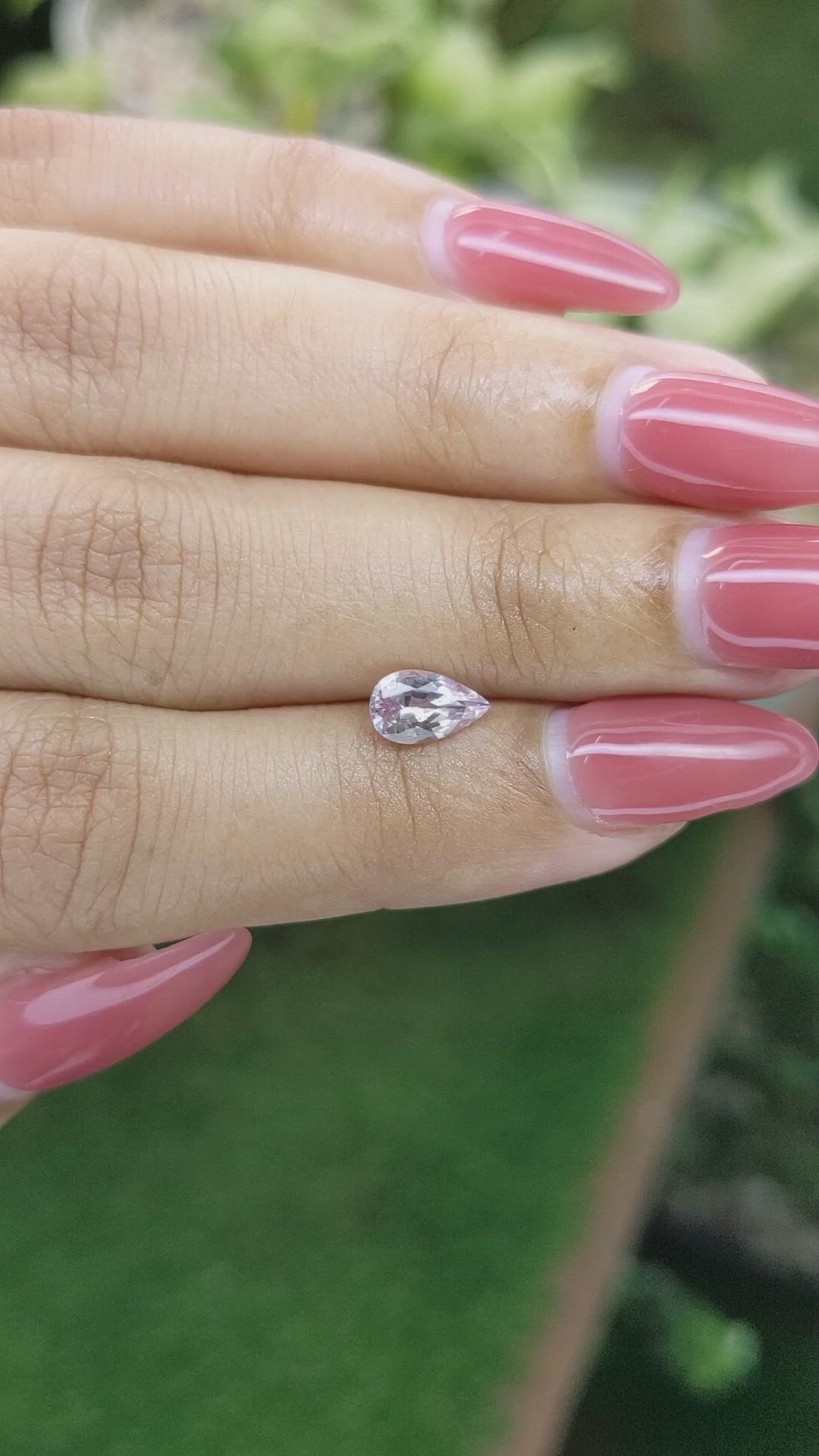 0.89 Ct. Pink Sapphire from Ceylon (Sri Lanka) Size Video