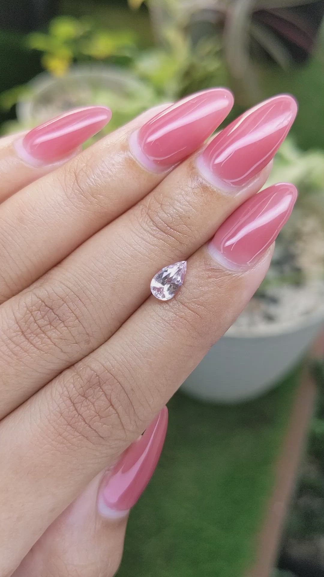 0.89 Ct. Pink Sapphire from Ceylon (Sri Lanka) Size Video