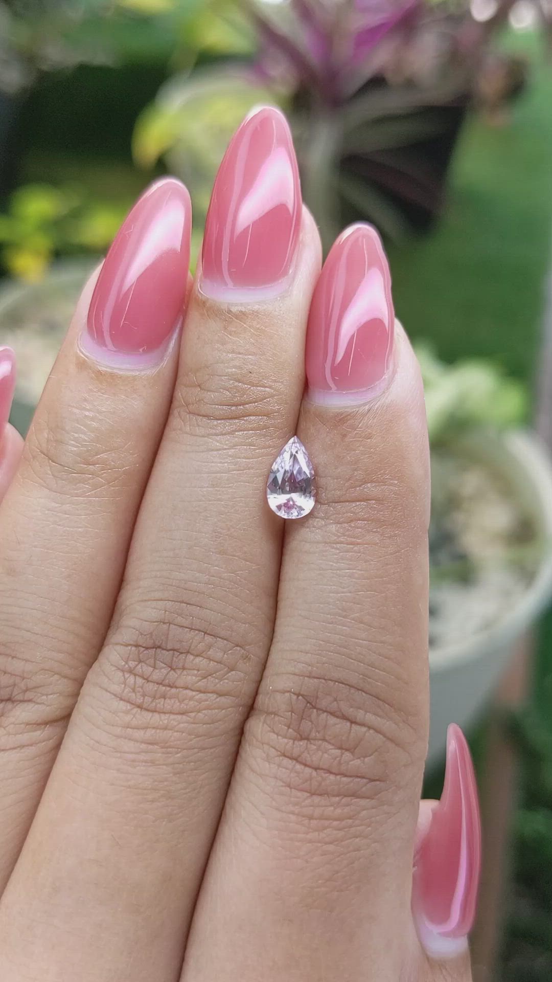 0.89 Ct. Pink Sapphire from Ceylon (Sri Lanka) Size Video