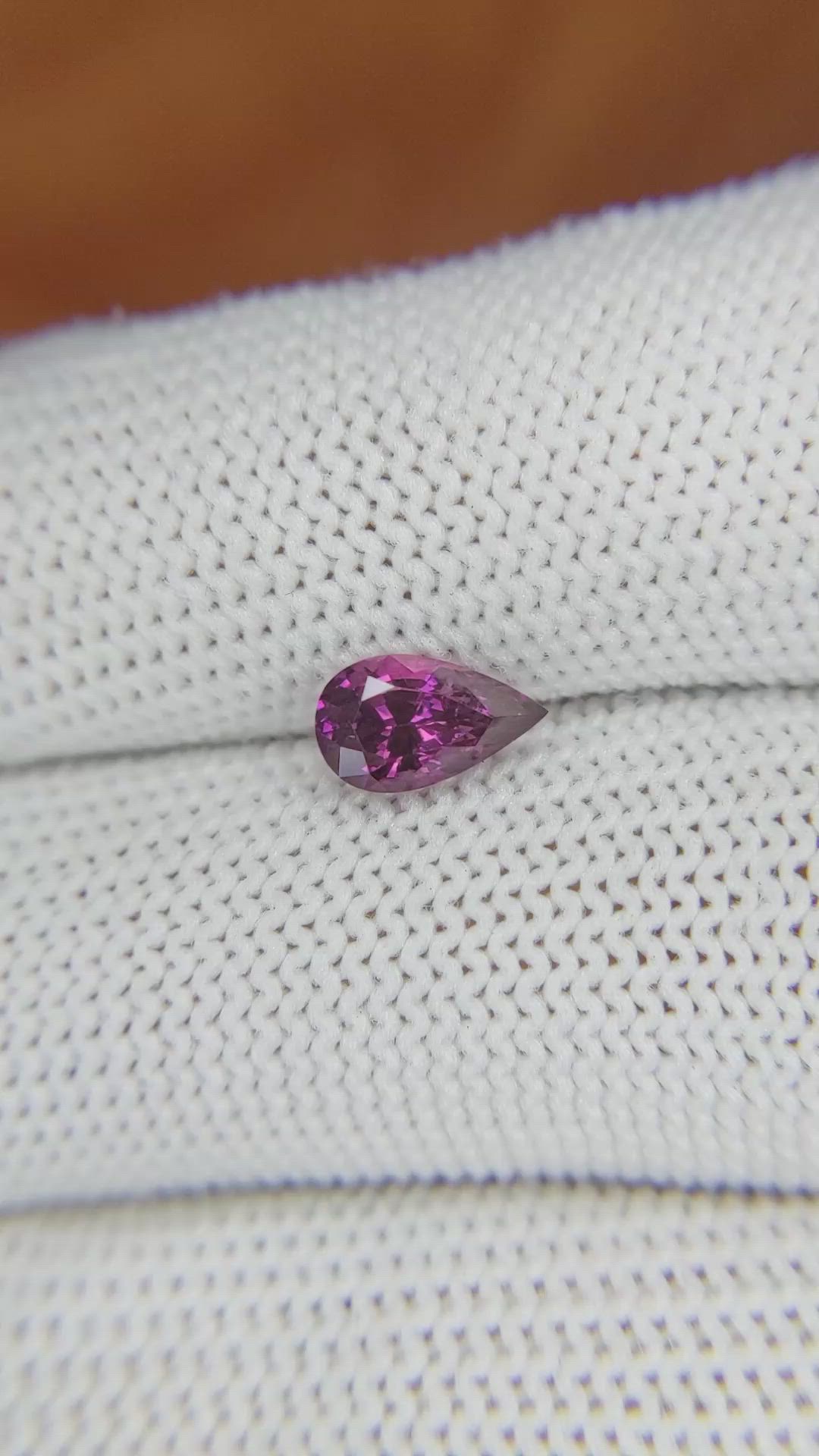 1.14 Ct. Purplish Pink Sapphire from Ceylon (Sri Lanka) Size Video