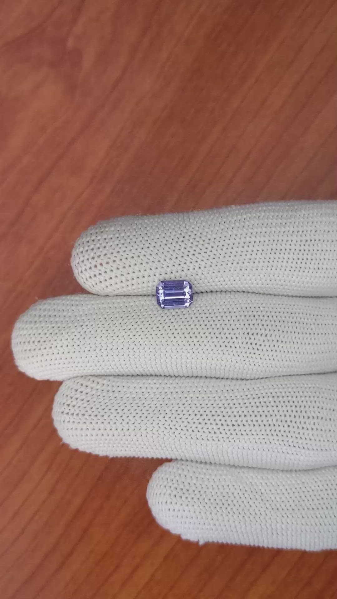 1.32 Ct. Violet Sapphire from Ceylon (Sri Lanka) Size Video