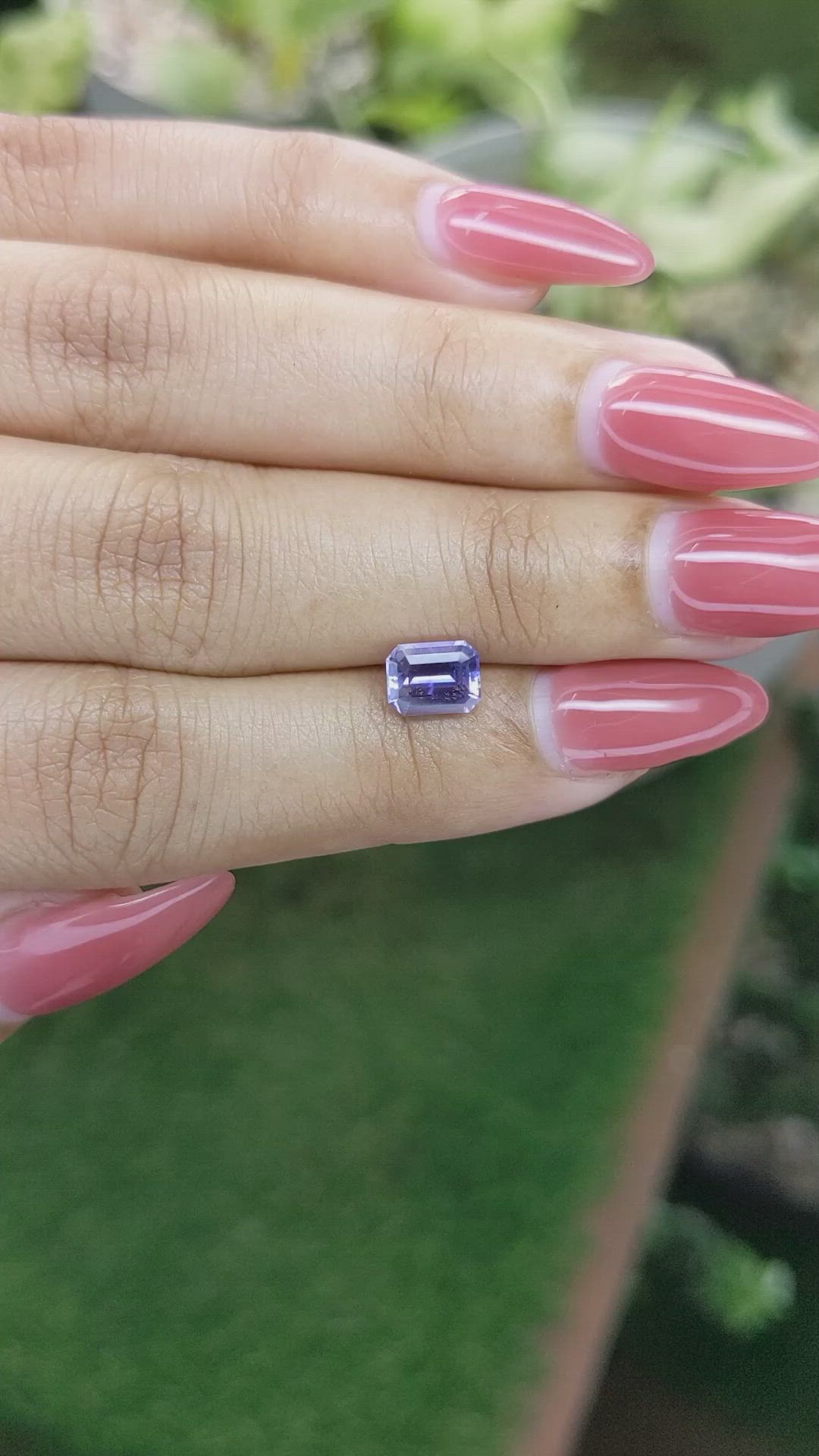 1.32 Ct. Violet Sapphire from Ceylon (Sri Lanka) Size Video