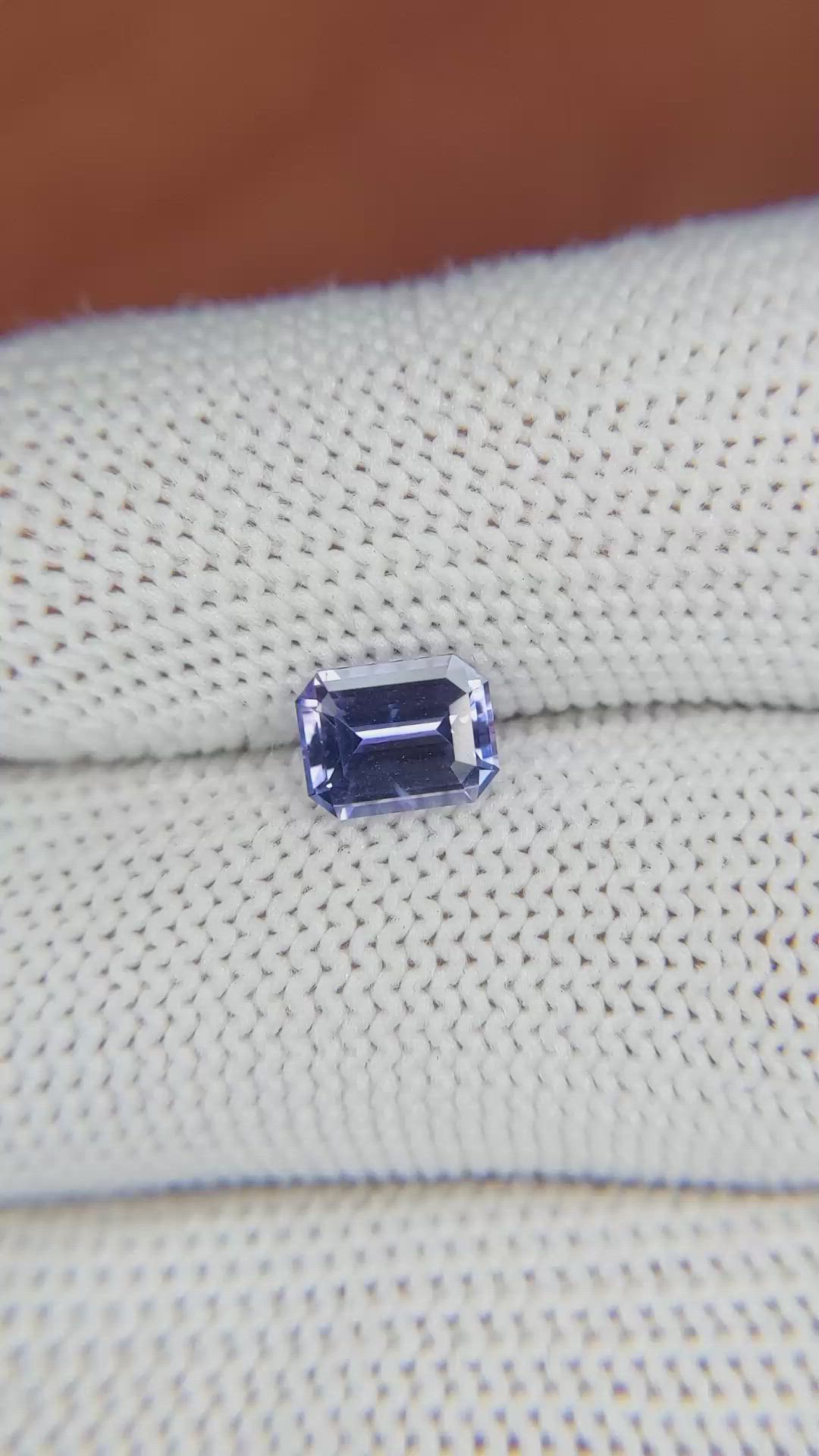 1.32 Ct. Violet Sapphire from Ceylon (Sri Lanka) Size Video