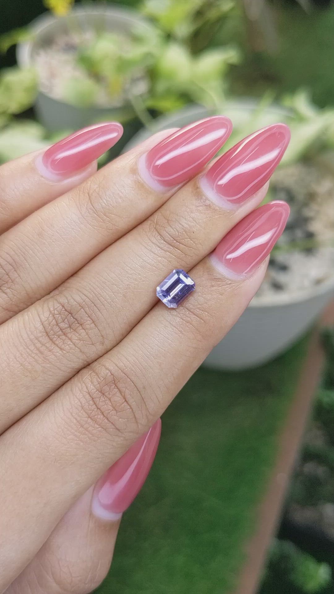 1.32 Ct. Violet Sapphire from Ceylon (Sri Lanka) Size Video