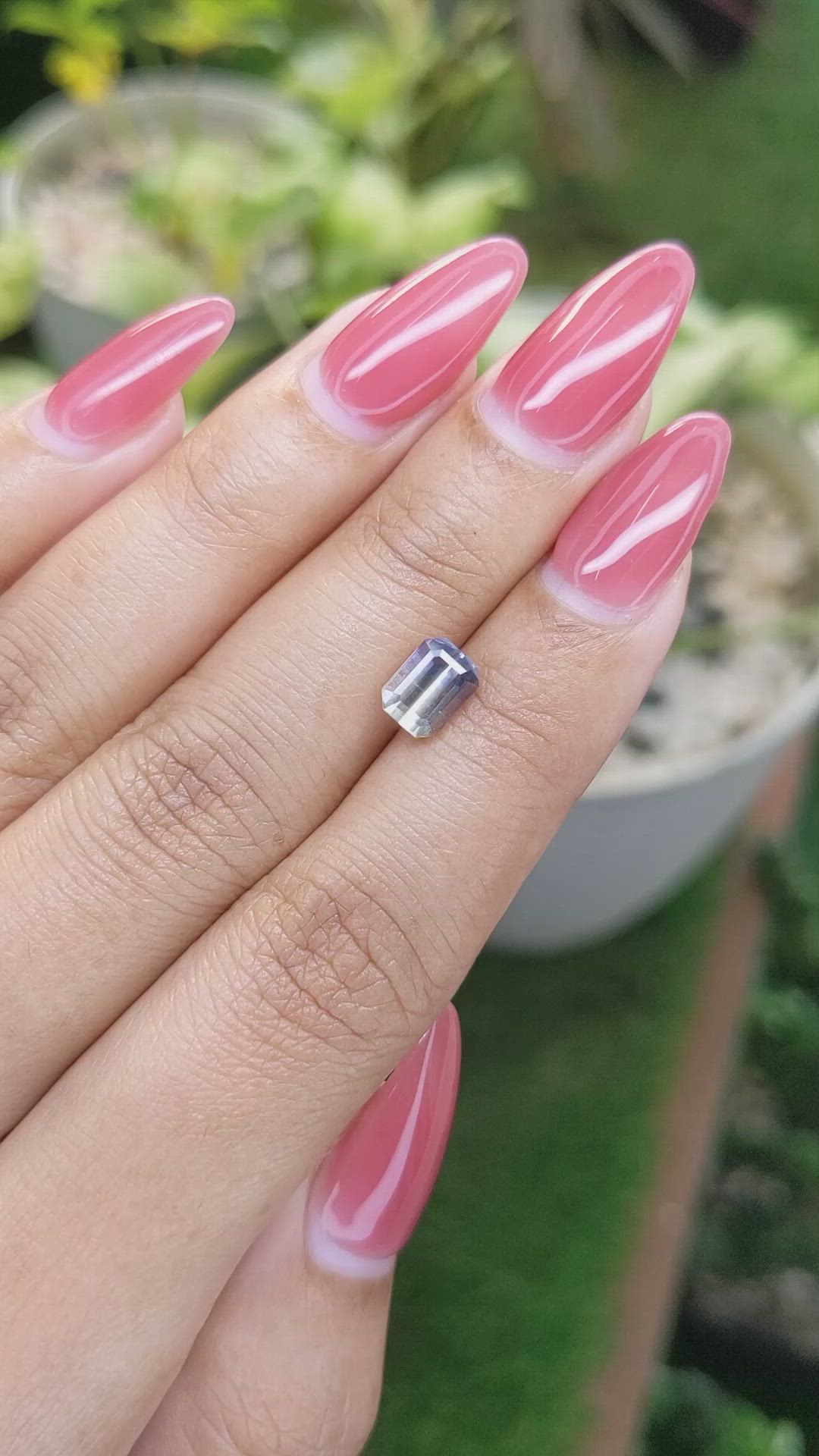 1.70 Ct. Bi Color Sapphire from Ceylon (Sri Lanka) Size Video