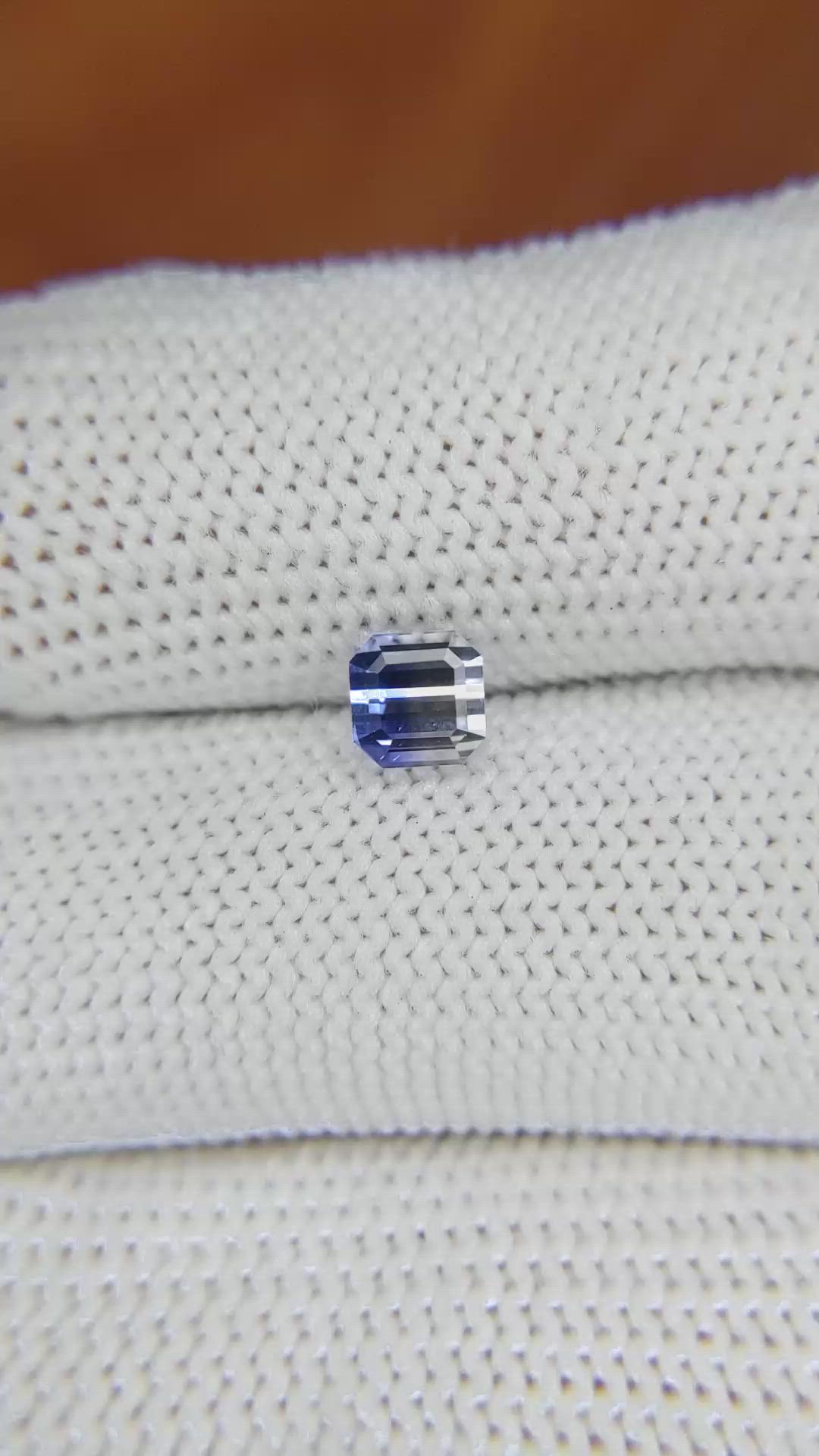 1.02 Ct. Bi Color Sapphire from Ceylon (Sri Lanka) Size Video