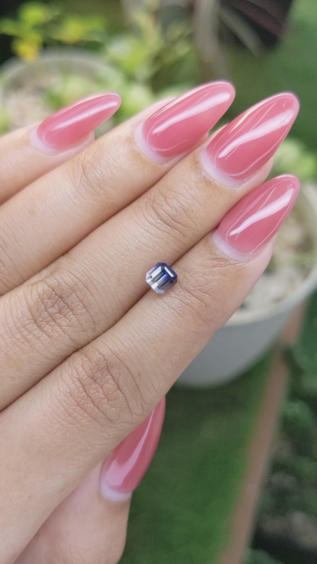 1.02 Ct. Bi Color Sapphire from Ceylon (Sri Lanka) Size Video