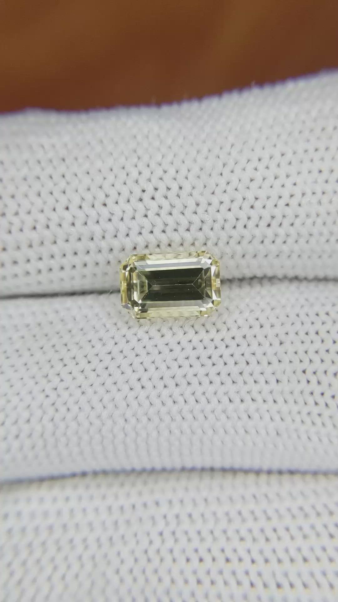2.42 Ct. Yellow Sapphire from Ceylon (Sri Lanka) Size Video