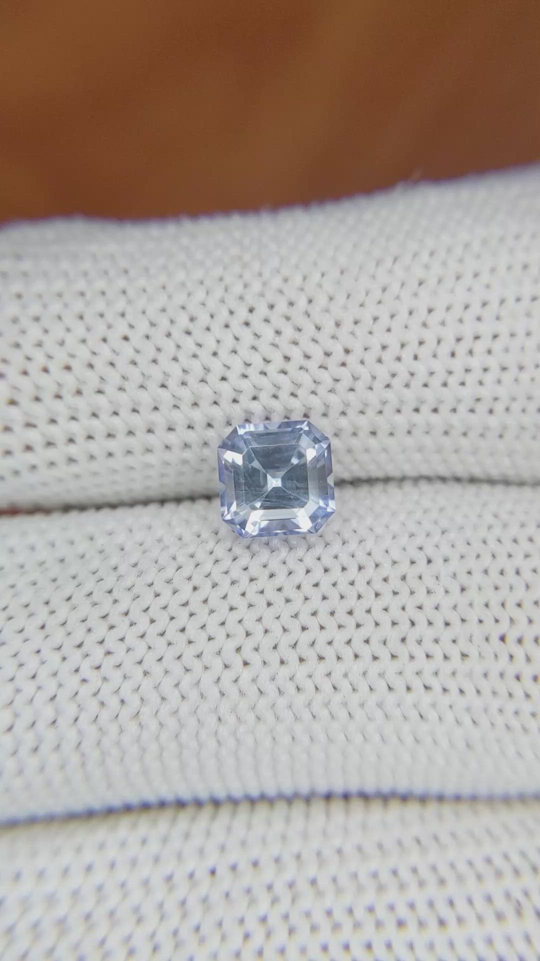 1.58 Ct. Blue Sapphire from Ceylon (Sri Lanka) Size Video
