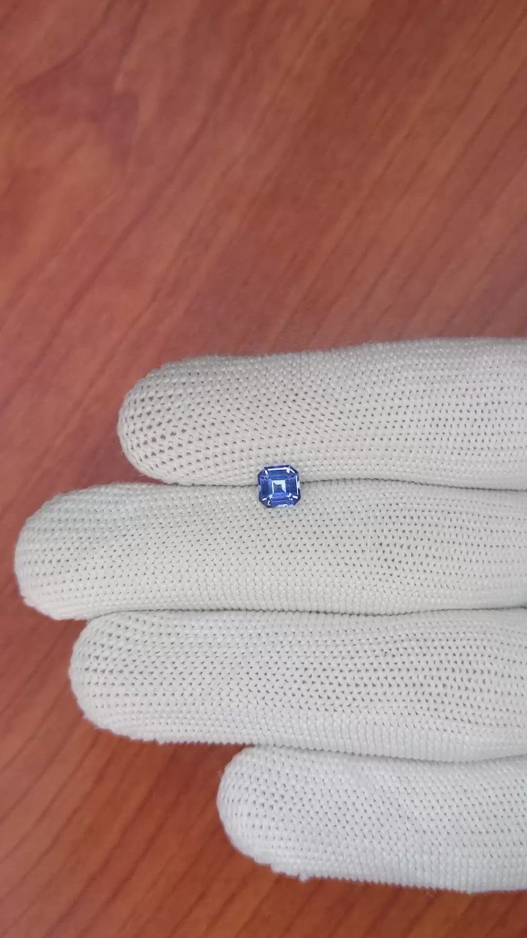 0.81 Ct. Blue Sapphire from Ceylon (Sri Lanka) Size Video