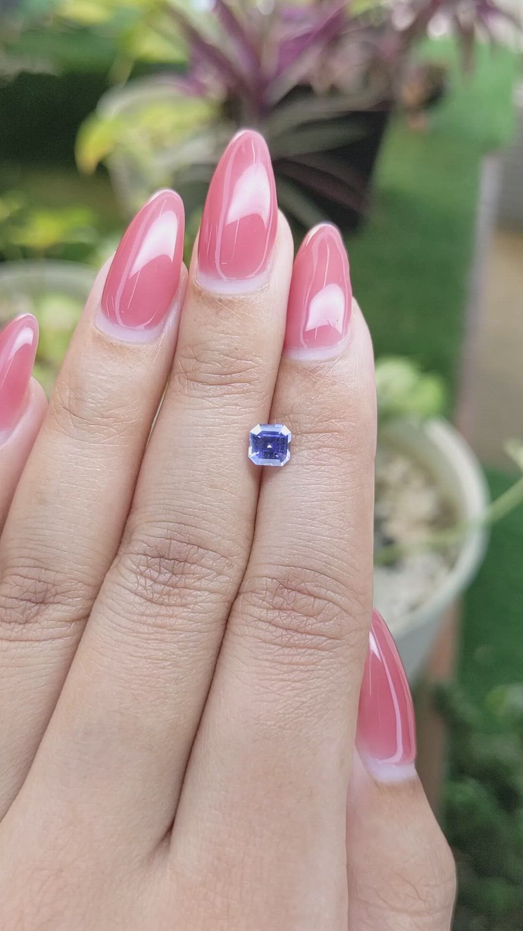 0.81 Ct. Blue Sapphire from Ceylon (Sri Lanka) Size Video