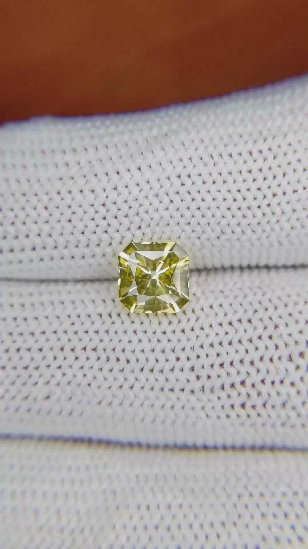 1.62 Ct. Yellow Sapphire from Ceylon (Sri Lanka) Size Video