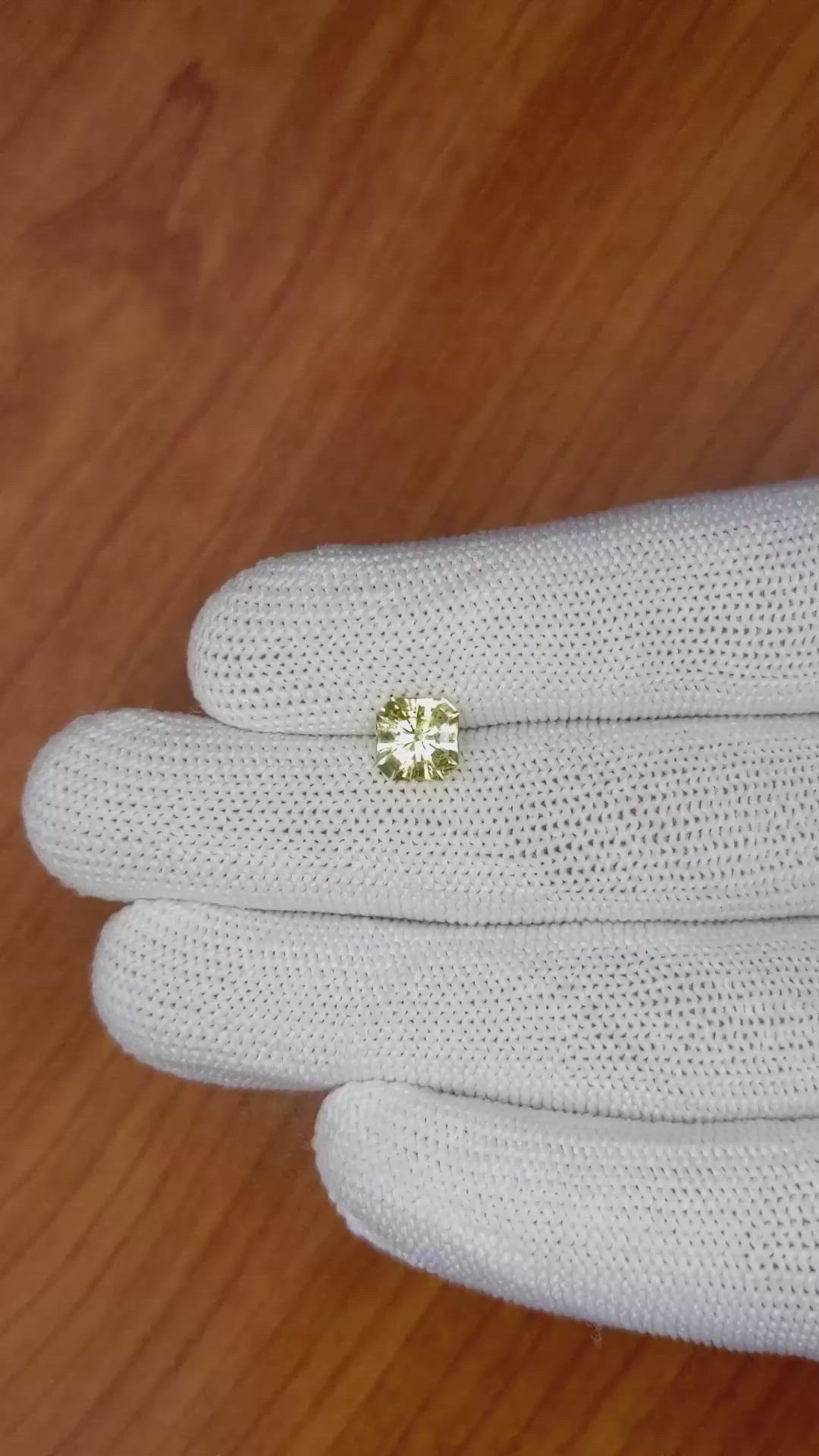 1.62 Ct. Yellow Sapphire from Ceylon (Sri Lanka) Size Video