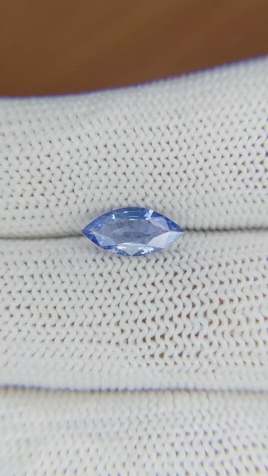 1.36 Ct. Blue Sapphire from Ceylon (Sri Lanka) Size Video