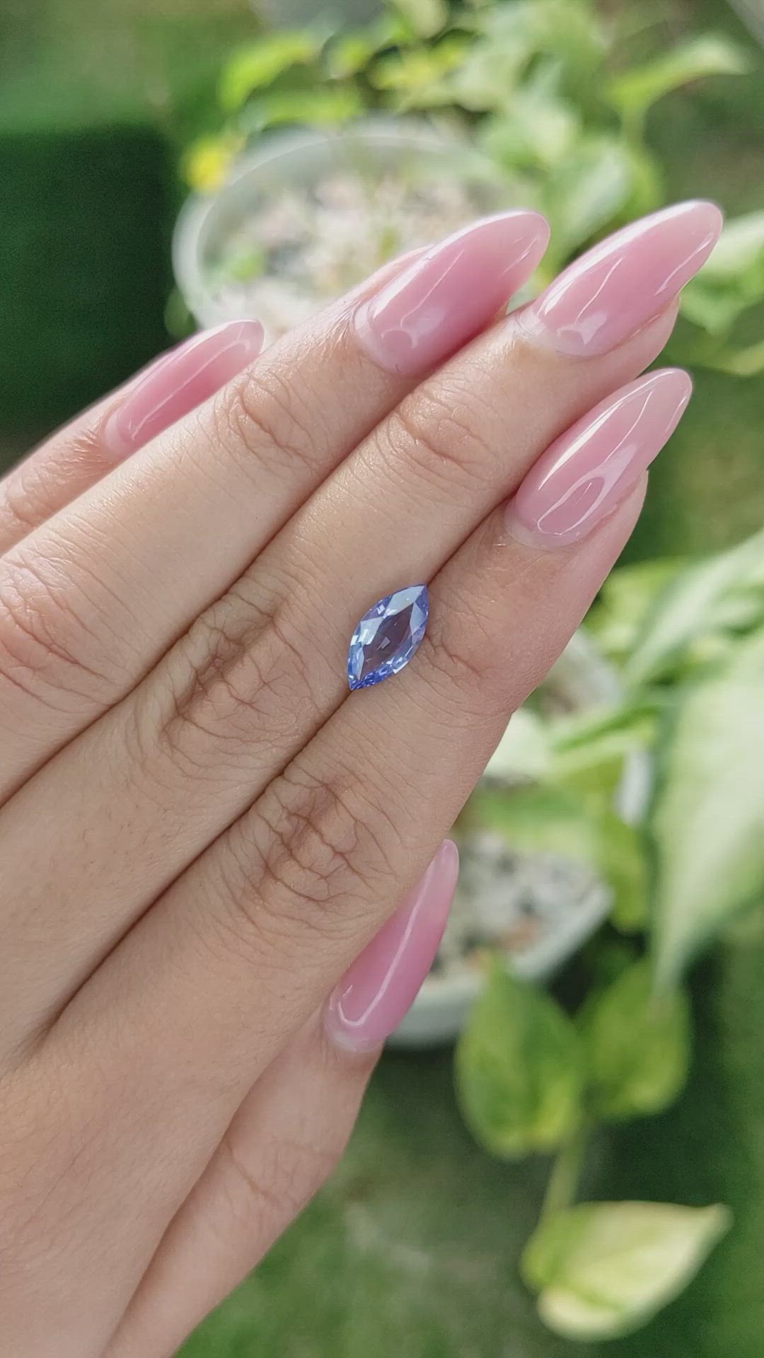 1.36 Ct. Blue Sapphire from Ceylon (Sri Lanka) Size Video