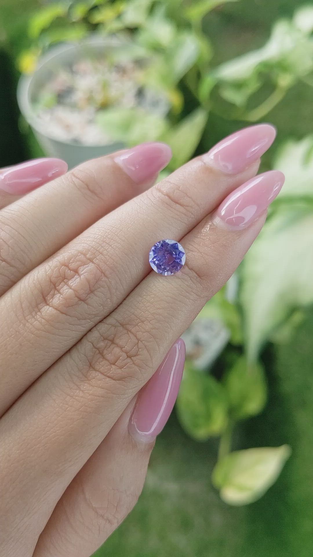 1.76 Ct. Purple Sapphire from Ceylon (Sri Lanka) Size Video