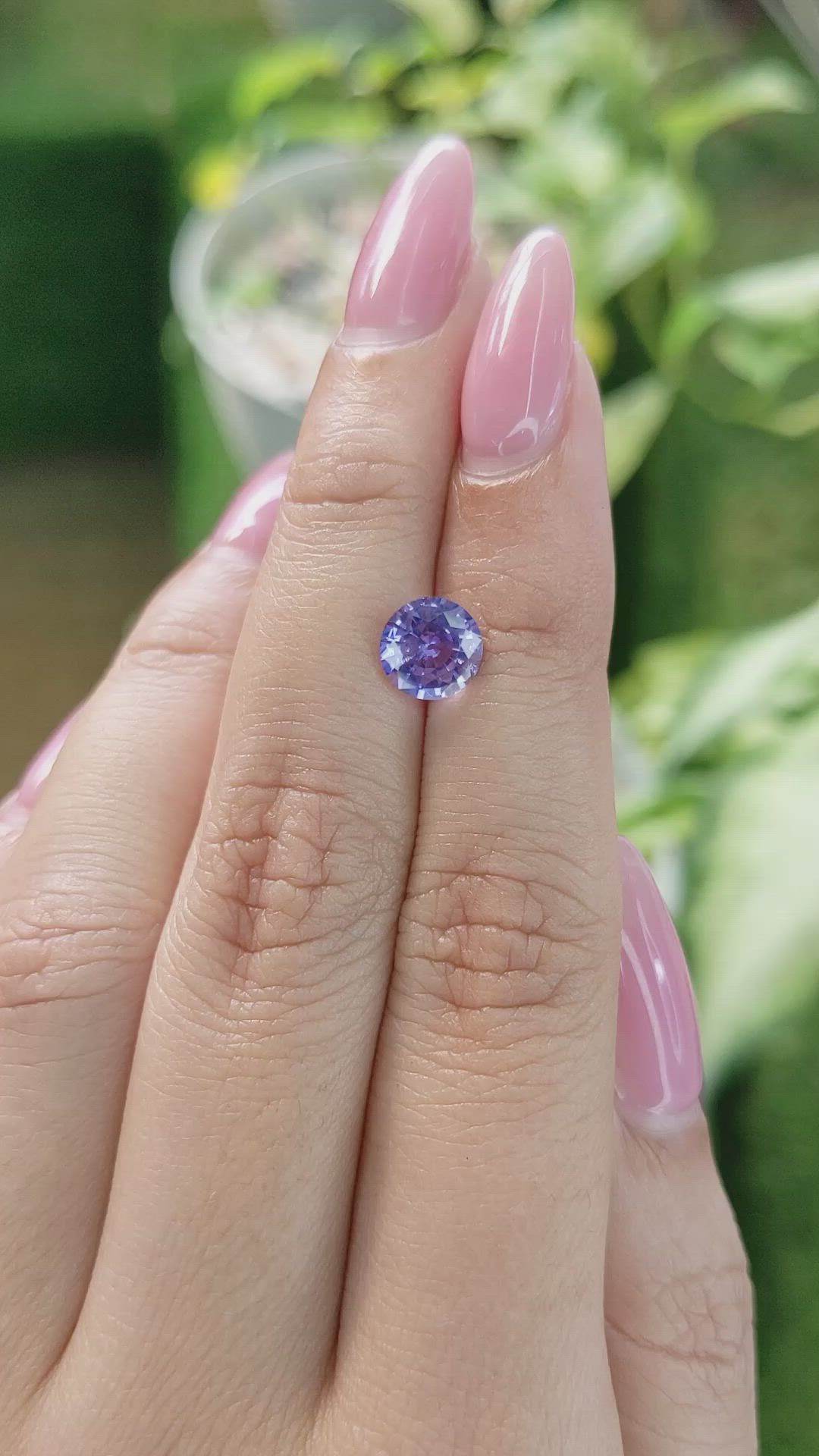 1.76 Ct. Purple Sapphire from Ceylon (Sri Lanka) Size Video