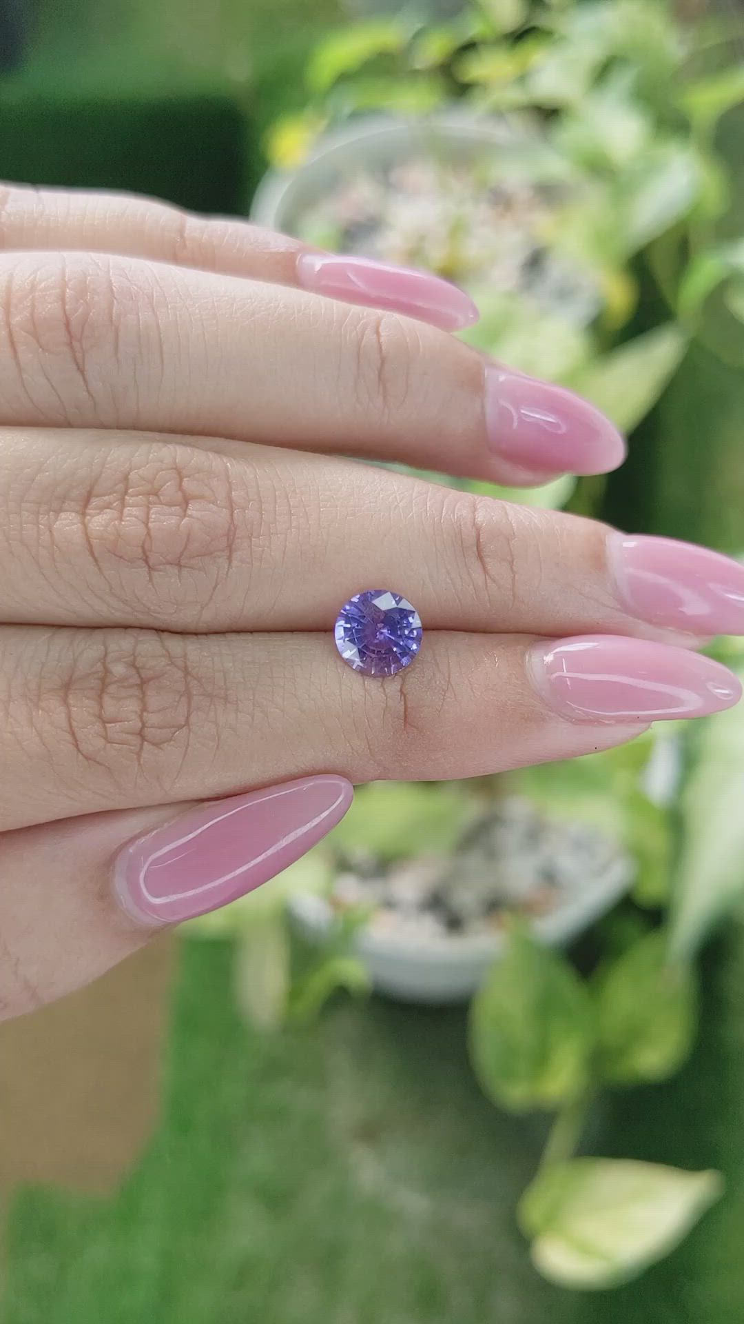 1.76 Ct. Purple Sapphire from Ceylon (Sri Lanka) Size Video