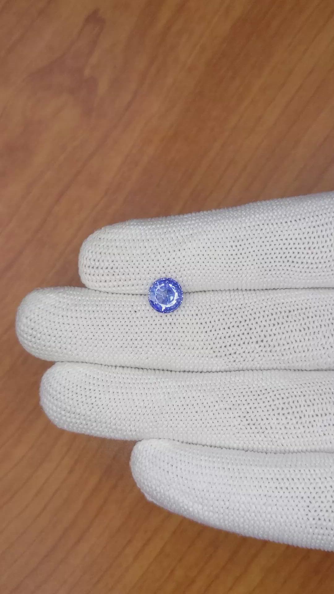1.54 Ct. Blue Sapphire from Ceylon (Sri Lanka) Size Video