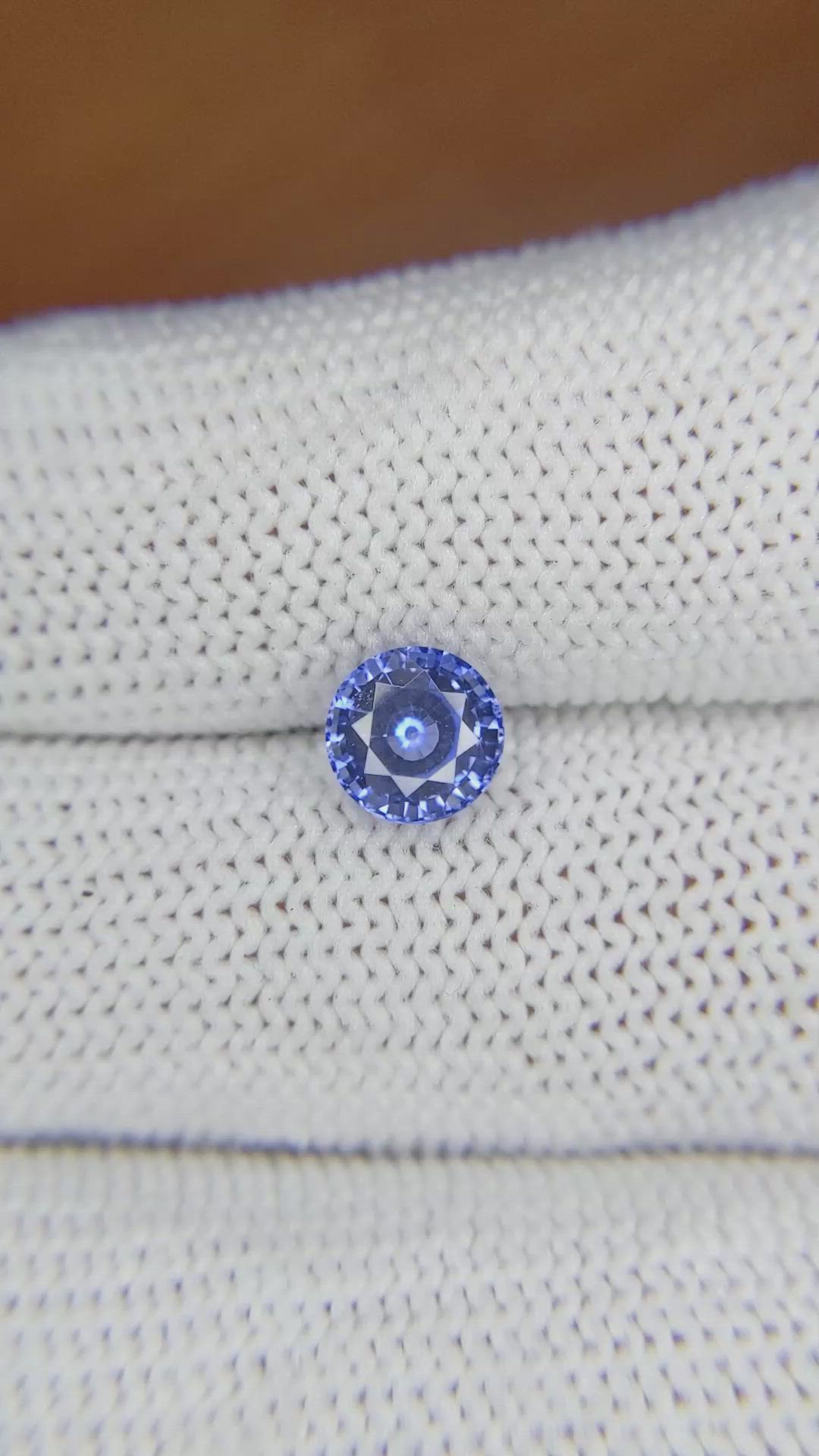 1.35 Ct. Blue Sapphire from Ceylon (Sri Lanka) Size Video