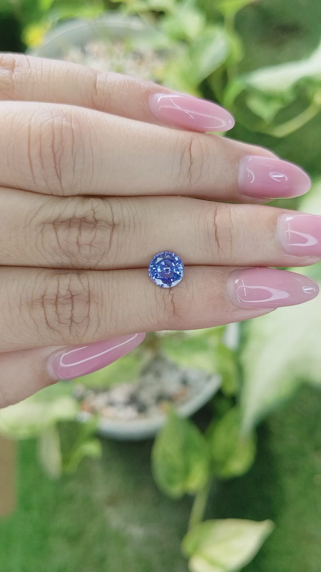1.38 Ct. Blue Sapphire from Ceylon (Sri Lanka) Size Video