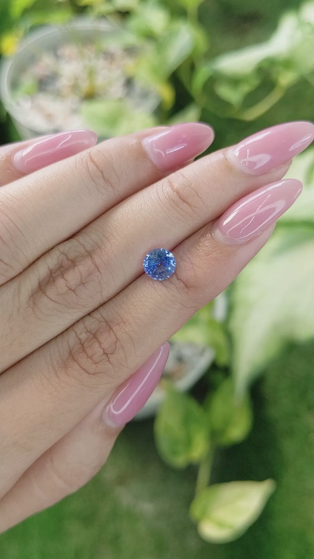 1.24 Ct. Blue Sapphire from Ceylon (Sri Lanka) Size Video