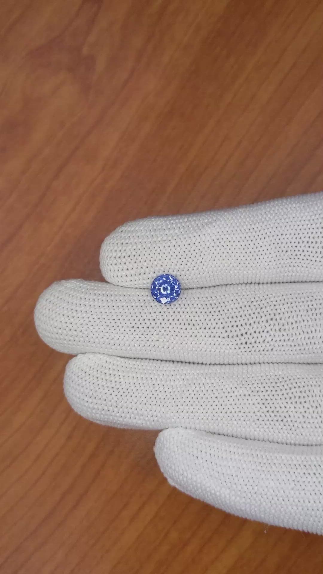 1.29 Ct. Blue Sapphire from Ceylon (Sri Lanka) Size Video