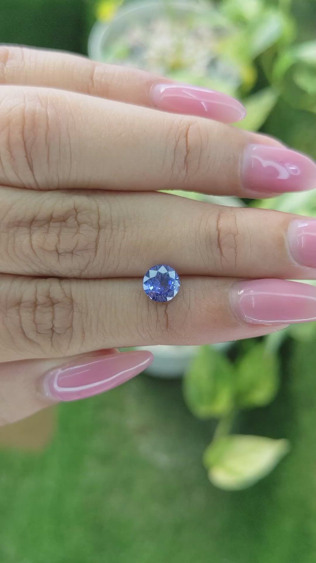 1.29 Ct. Blue Sapphire from Ceylon (Sri Lanka) Size Video